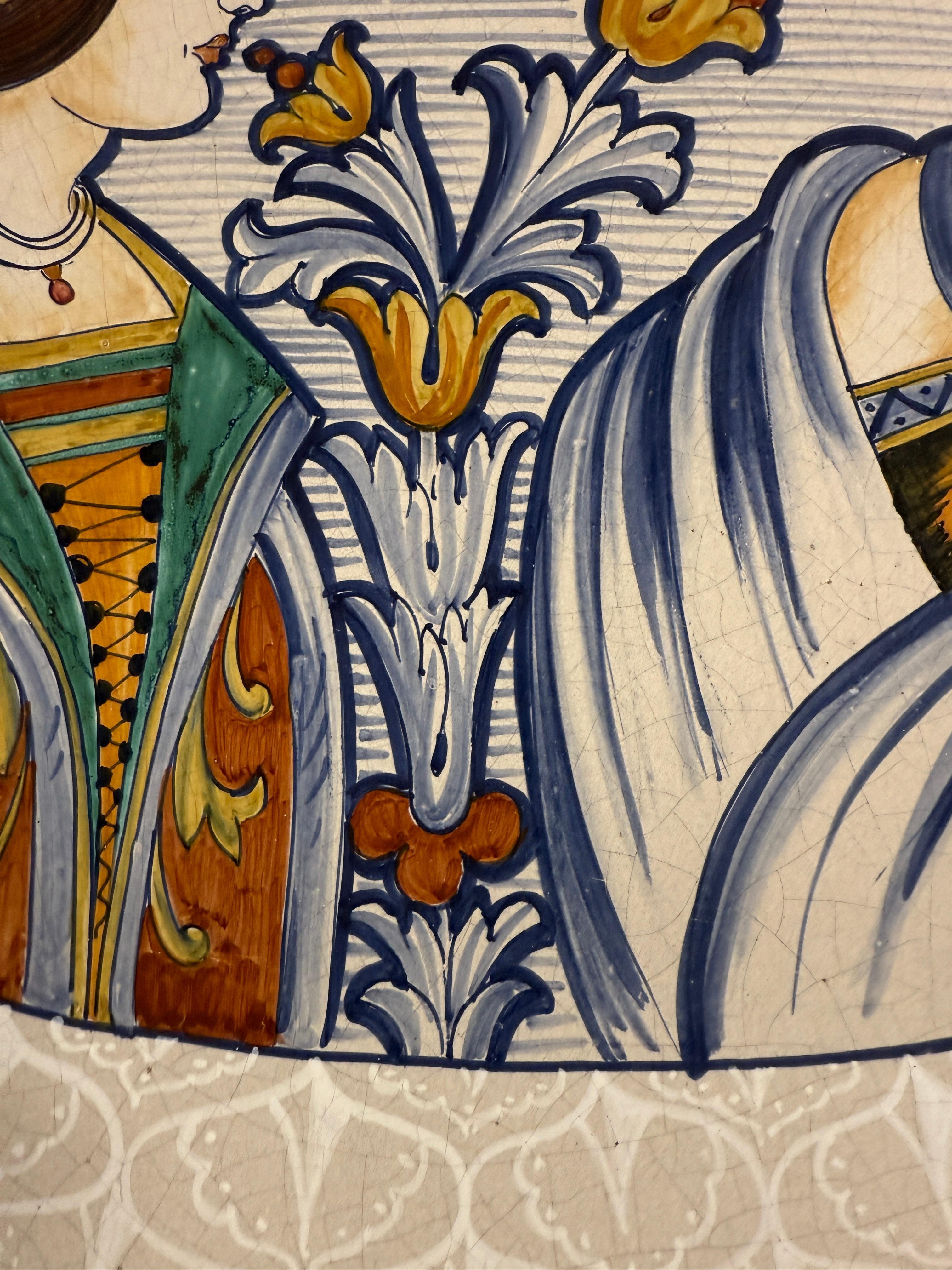 Massiccio piatto in maiolica L'Antica Majolica Italiana Romeo e Giulietta in vendita 6