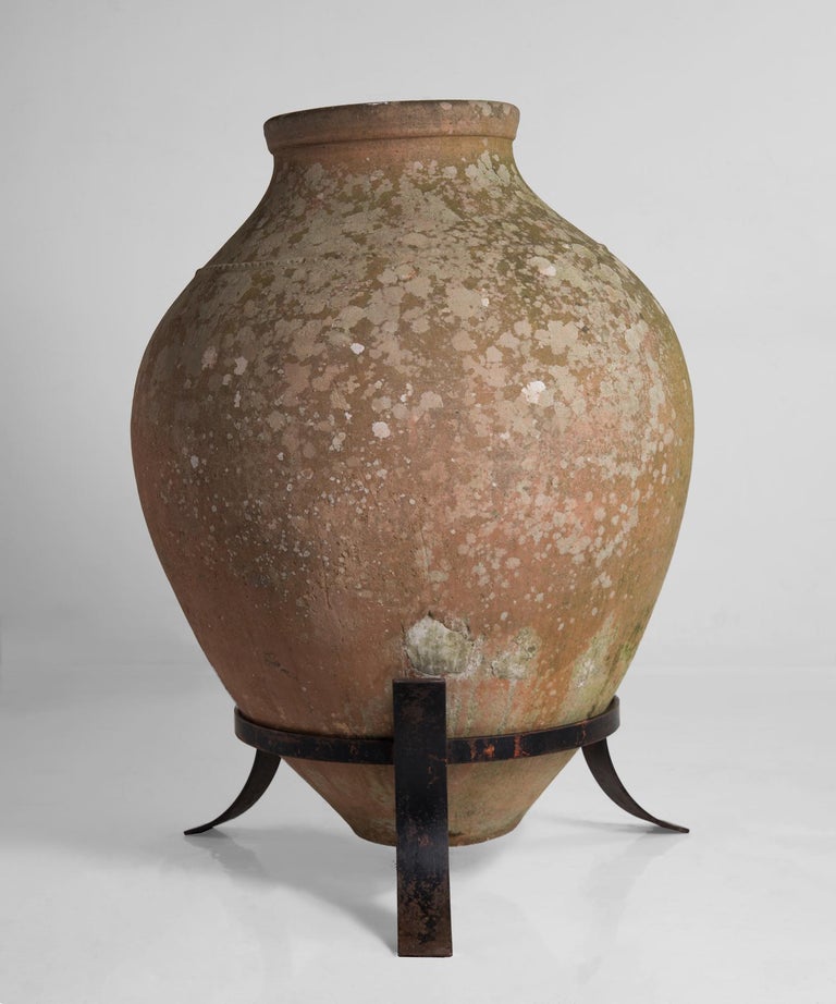 Massive Olive Oil Jar on Metal Stand, Italy, circa 1910 at ...