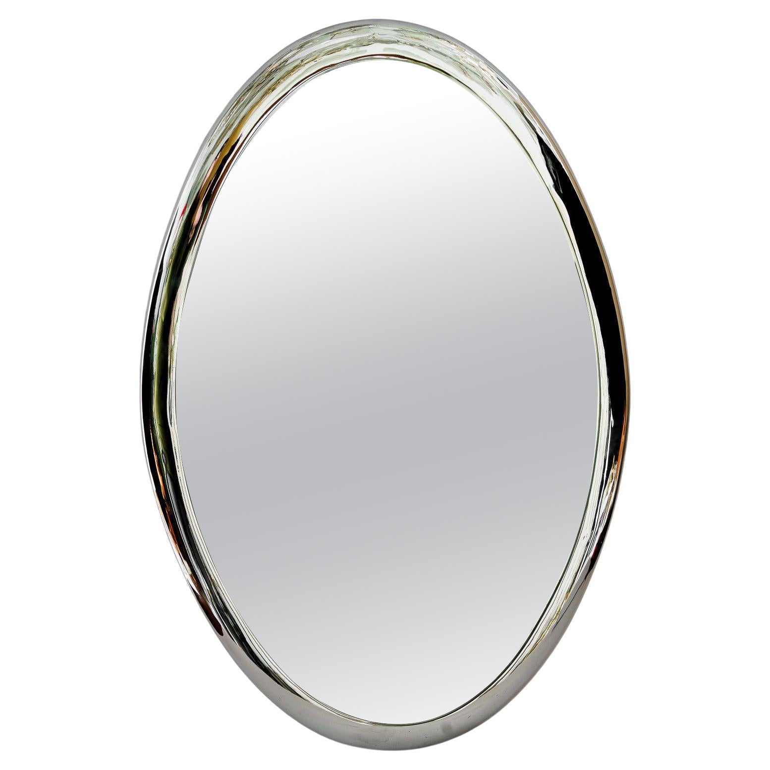 Massive Oval chrome mirror around 1970s