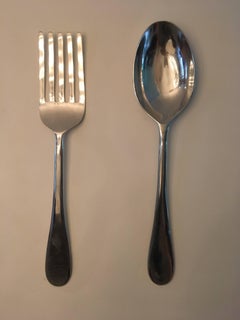 Massive Oversized Aluminium Fork and Spoon