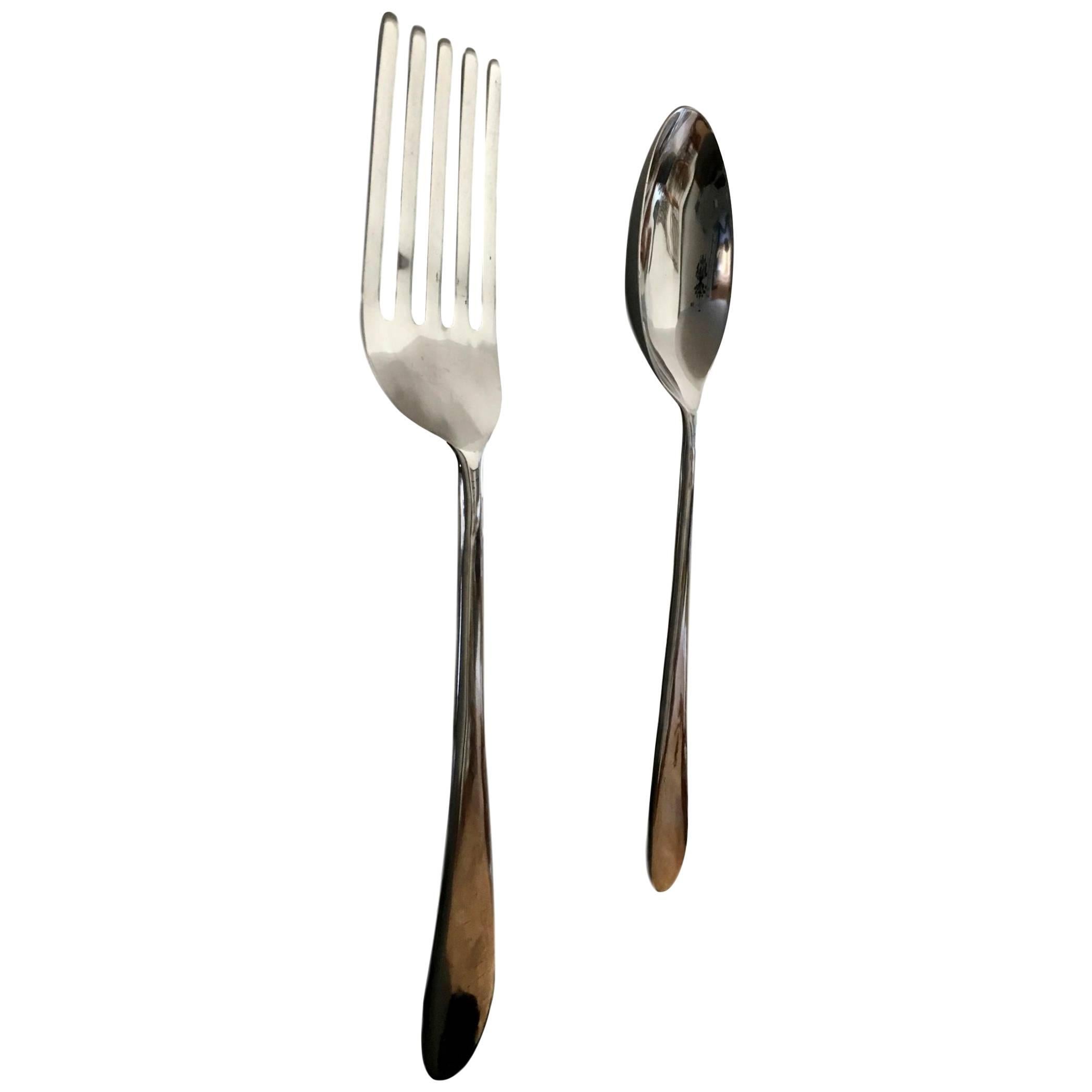 Massive Oversized Aluminium Fork and Spoon