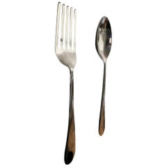 Massive:: überdimensionale Aluminium-Gabel und -Löffel
