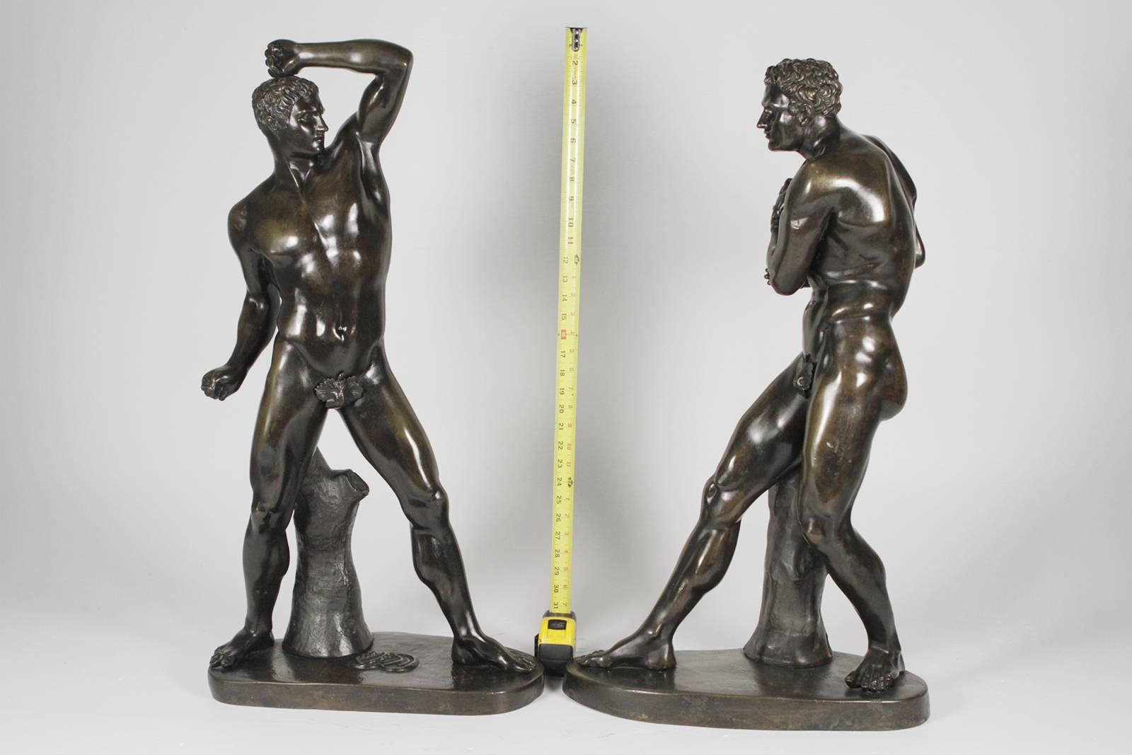 Massive Pair of Bronze Greek Boxers Creugas and Damoxenos 1