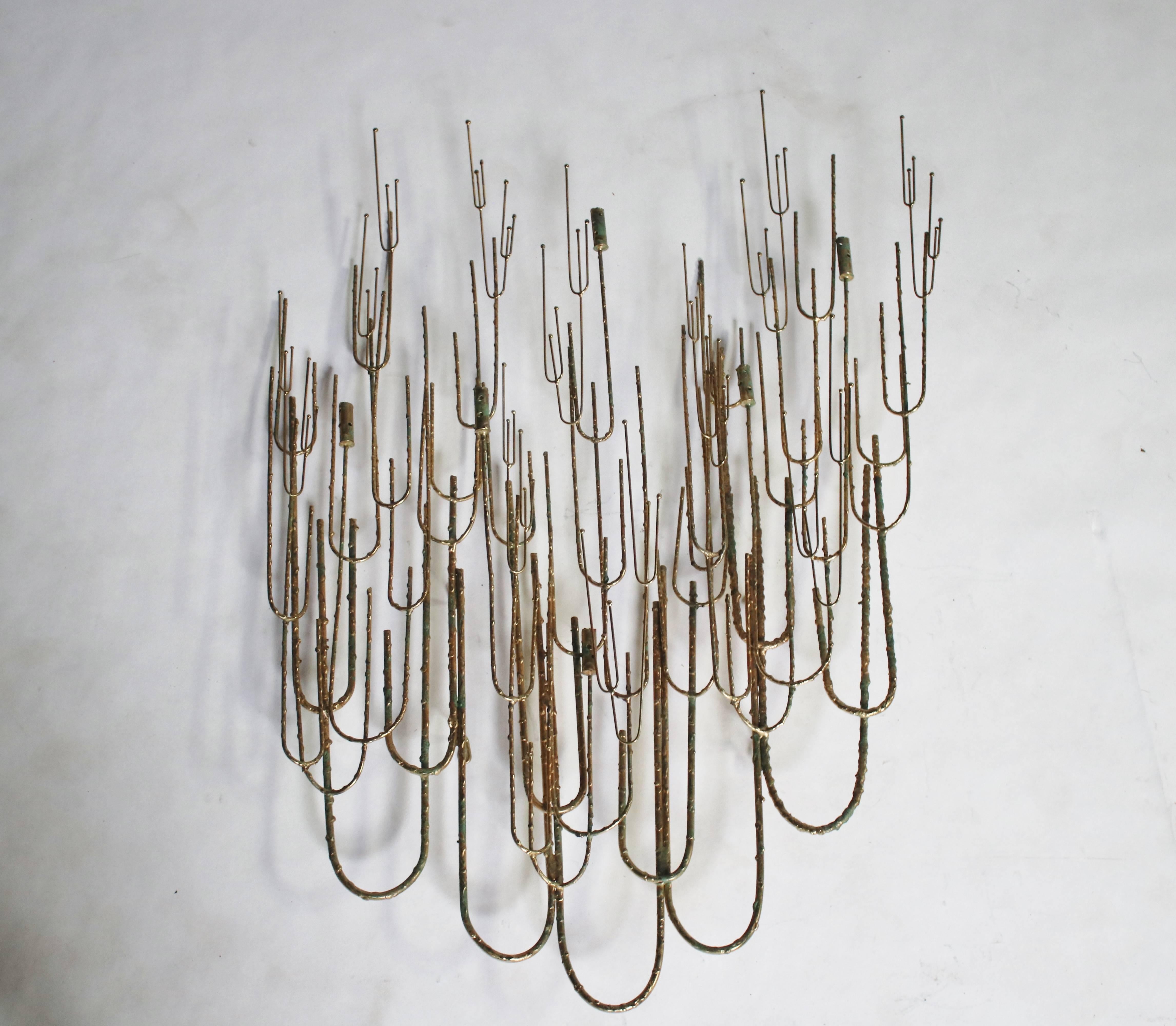 Mid-Century Modern Massive Pair of Curtis Jere Wall Sculptures
