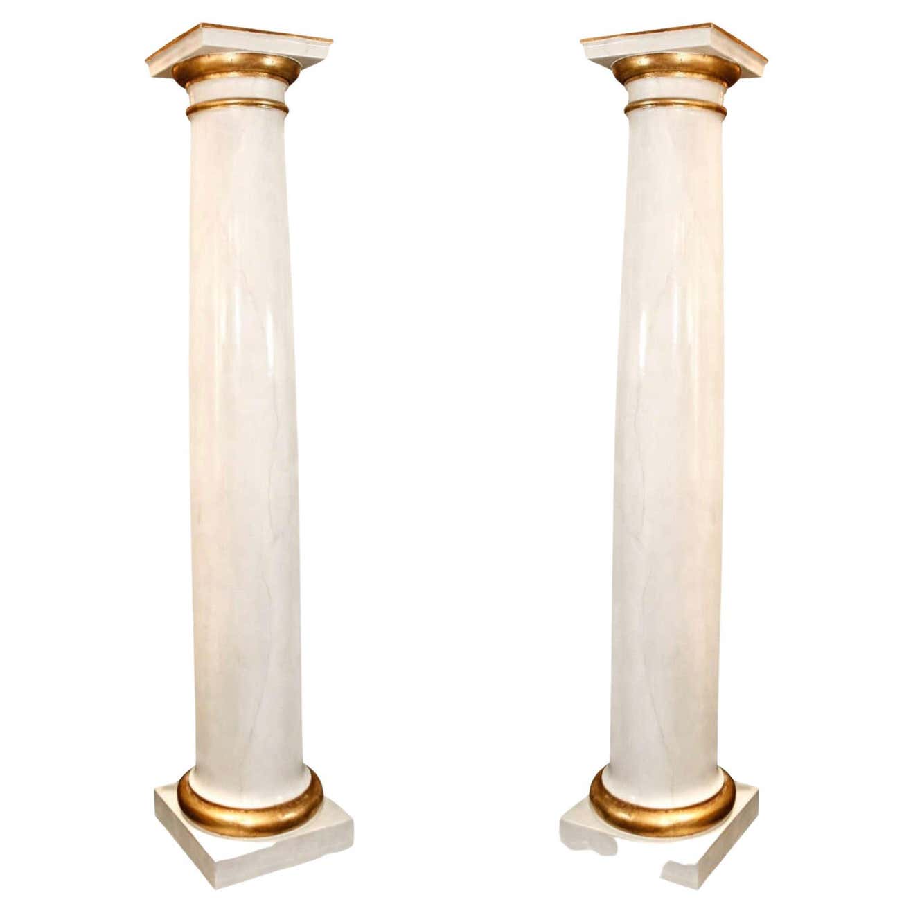 Massive Pair of Italian Columns For Sale at 1stDibs