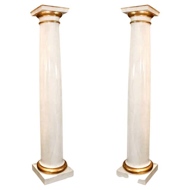 Pair of Italian Rococo Style Gilt Columns For Sale at 1stDibs | rococo ...
