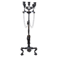 Massive Pair of Italian Naples Bronze Candelabra, circa 1840