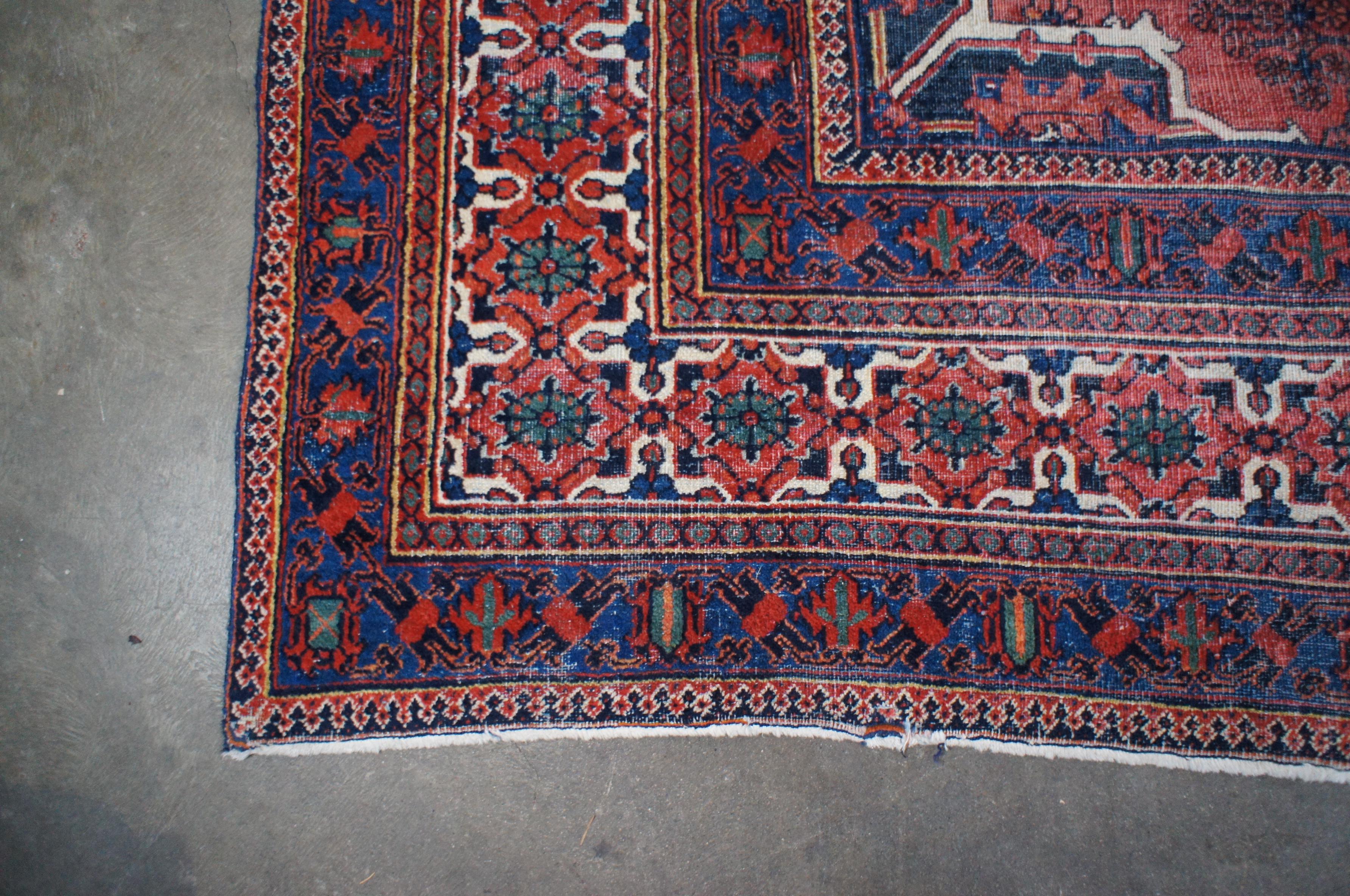 Massive Persian Iran Joshegan Geometric Floral Palace Area Rug Carpet 10' x 17' 4