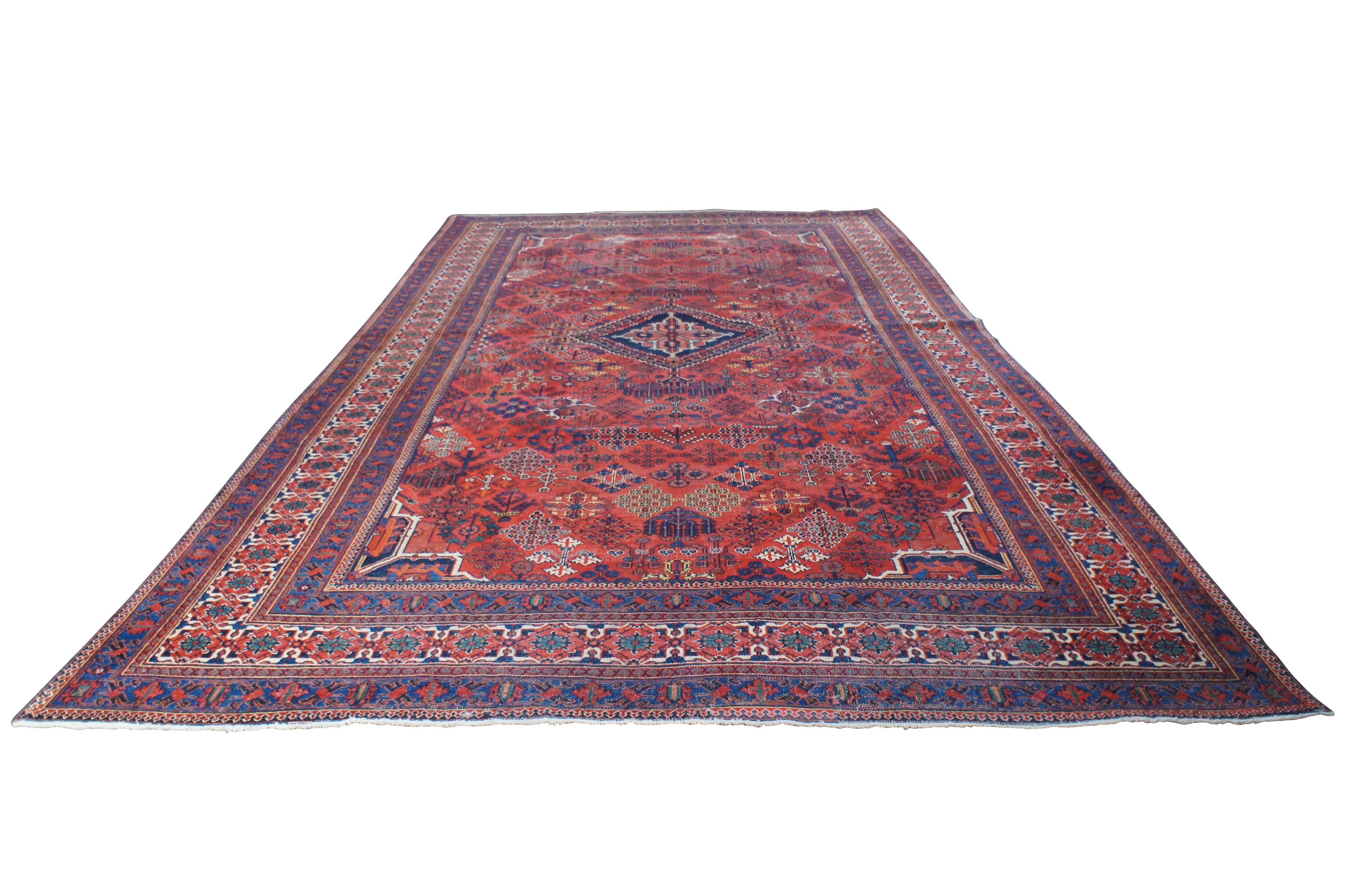 Chinoiserie Massive Persian Iran Joshegan Geometric Floral Palace Area Rug Carpet 10' x 17'