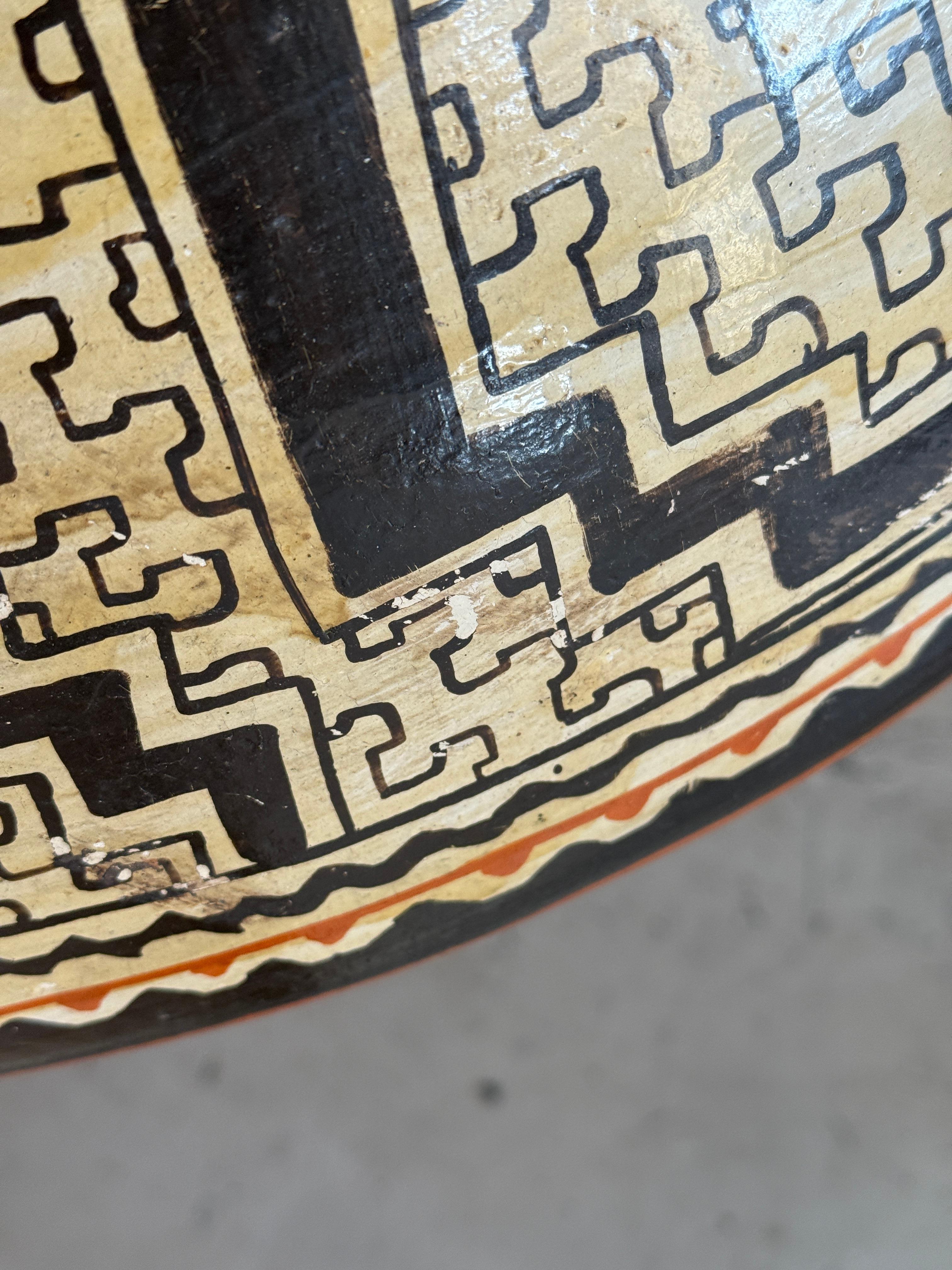 Massive Peruvian Shipibo Conibo Pottery Vessel For Sale 6