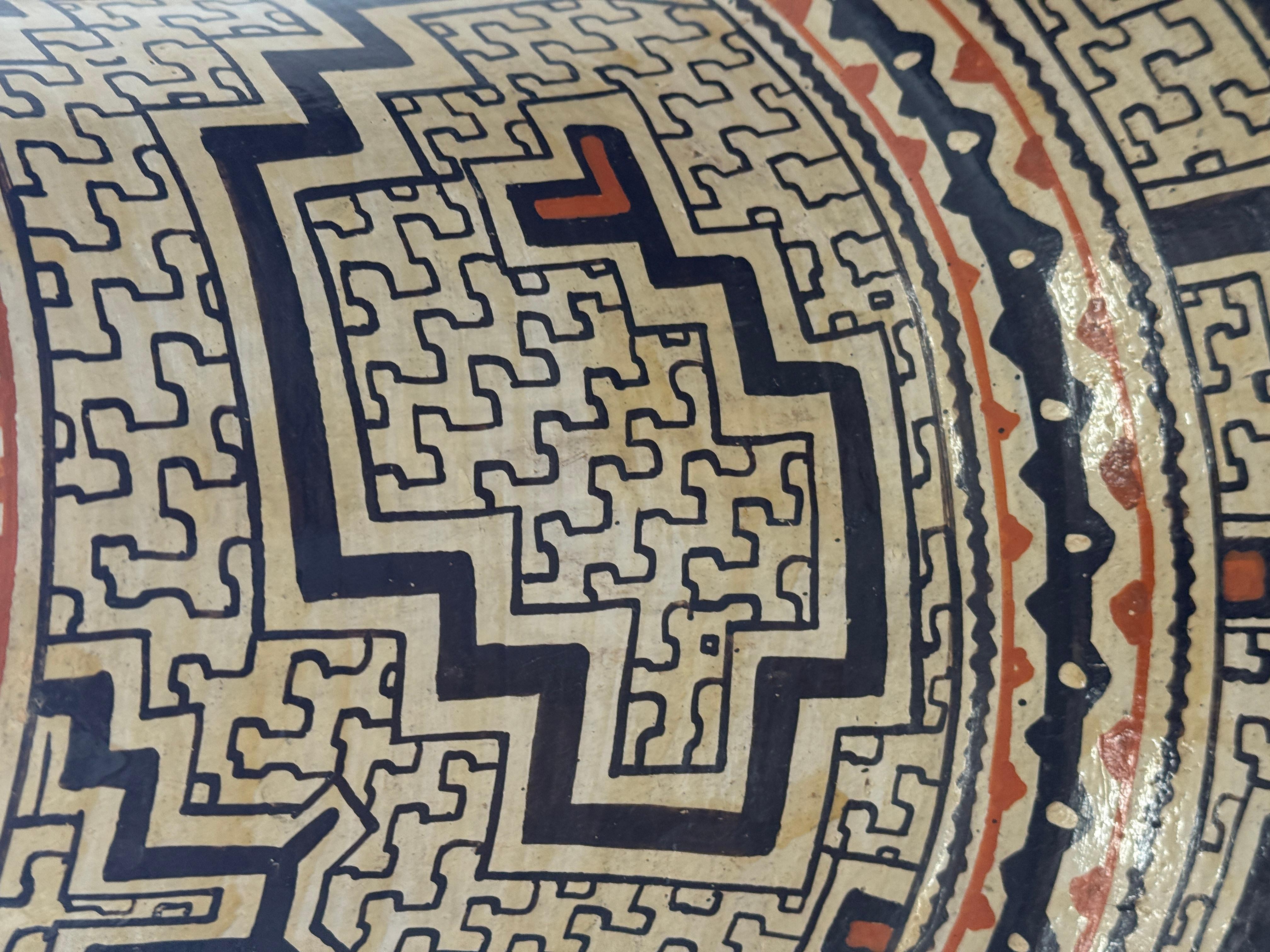 Massive Peruvian Shipibo Conibo Pottery Vessel For Sale 1