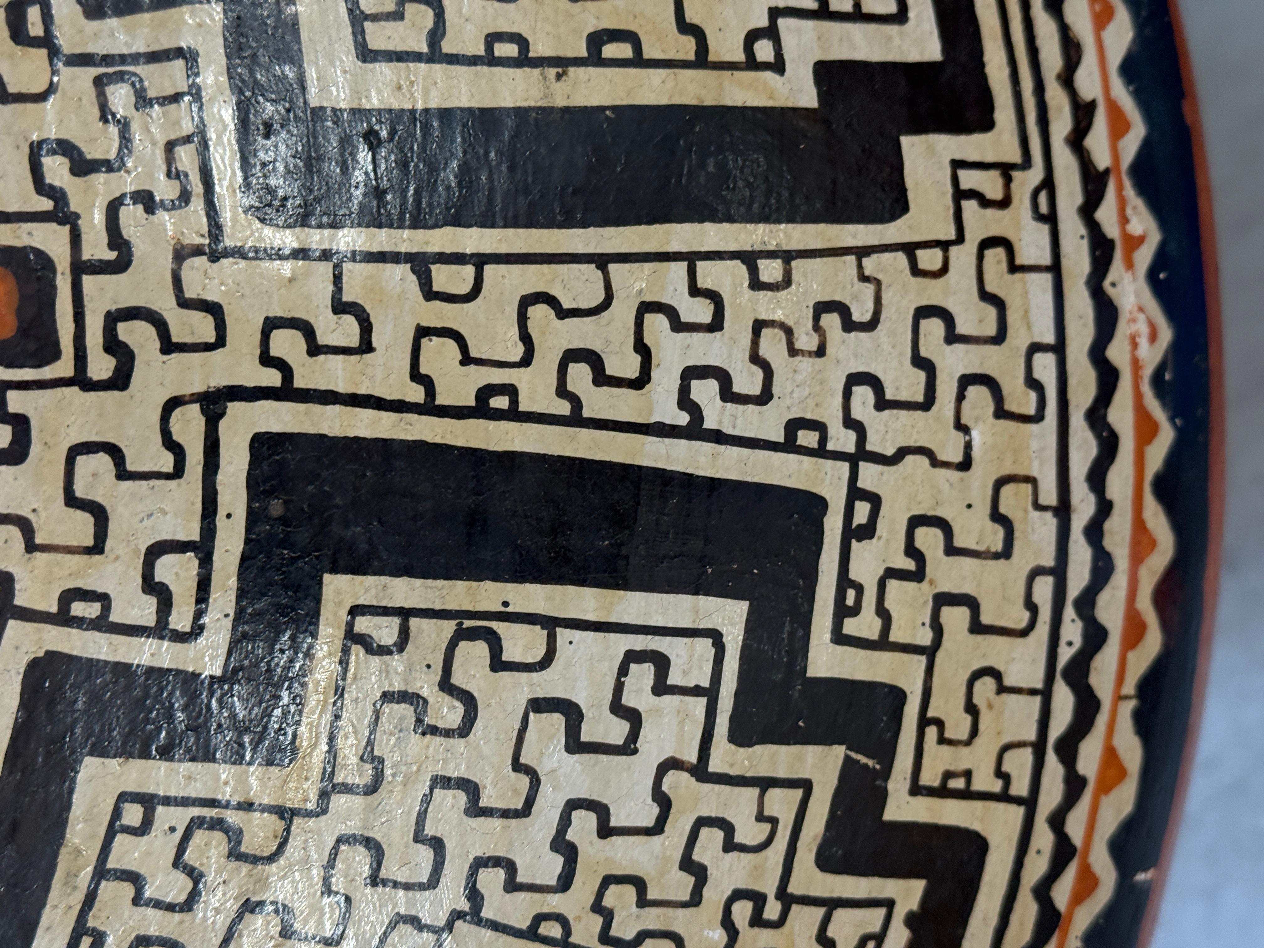 Massive Peruvian Shipibo Conibo Pottery Vessel For Sale 2