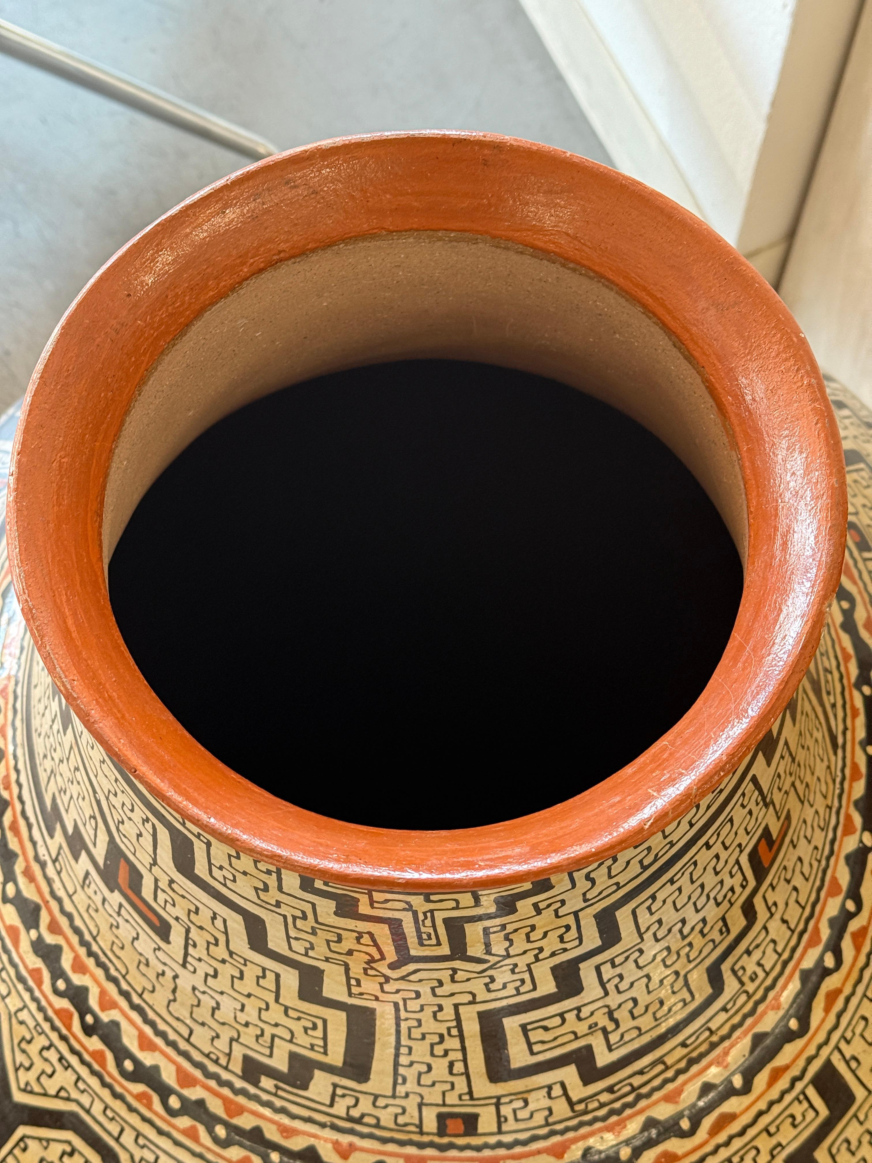 Massive Peruvian Shipibo Conibo Pottery Vessel For Sale 4