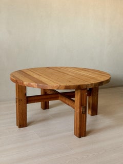 Tavolino in pino massiccio, Svezia, anni '70