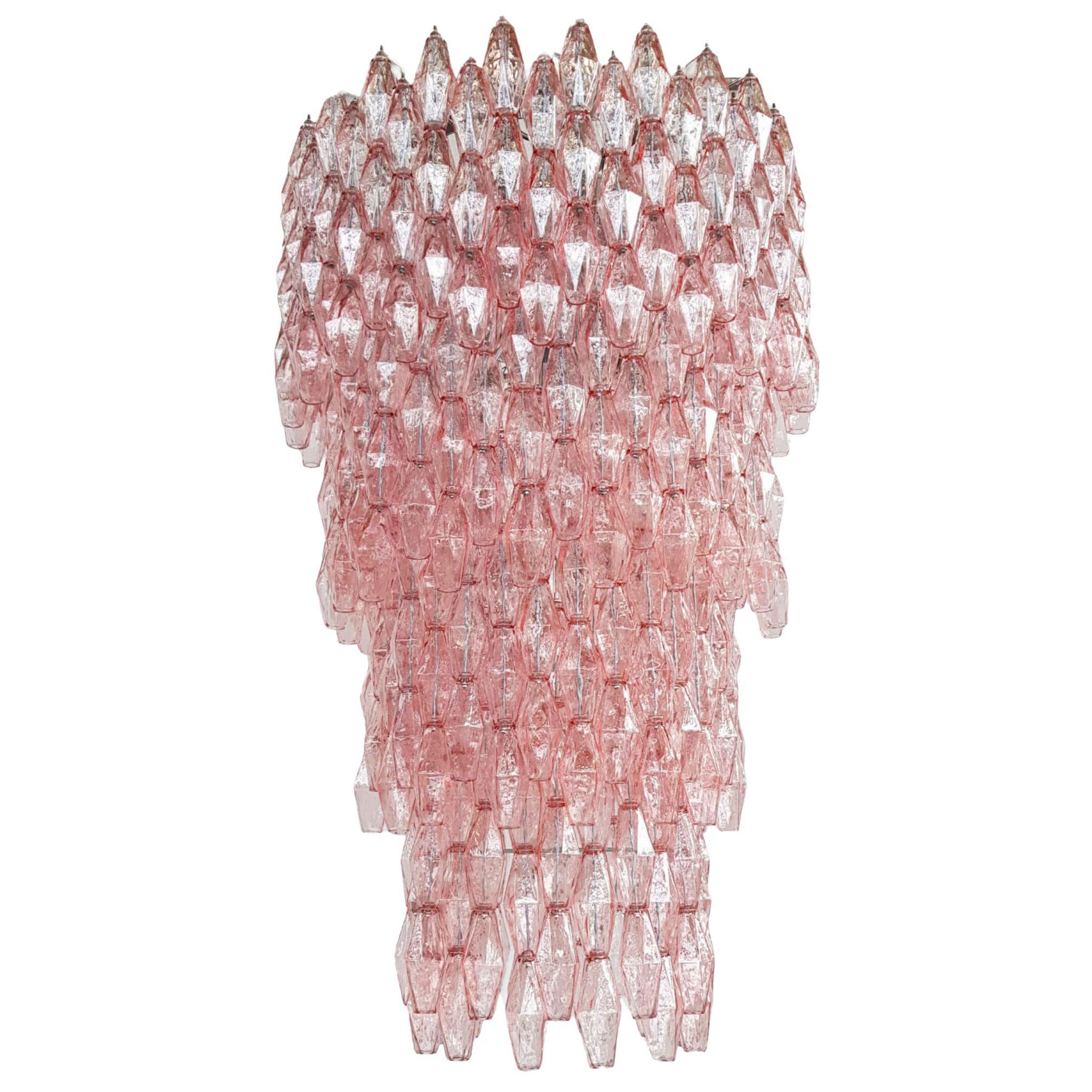 Massive Pink Poliedri Chandelier