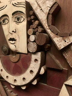 Massive Pop Art Wood Queen of Hearts