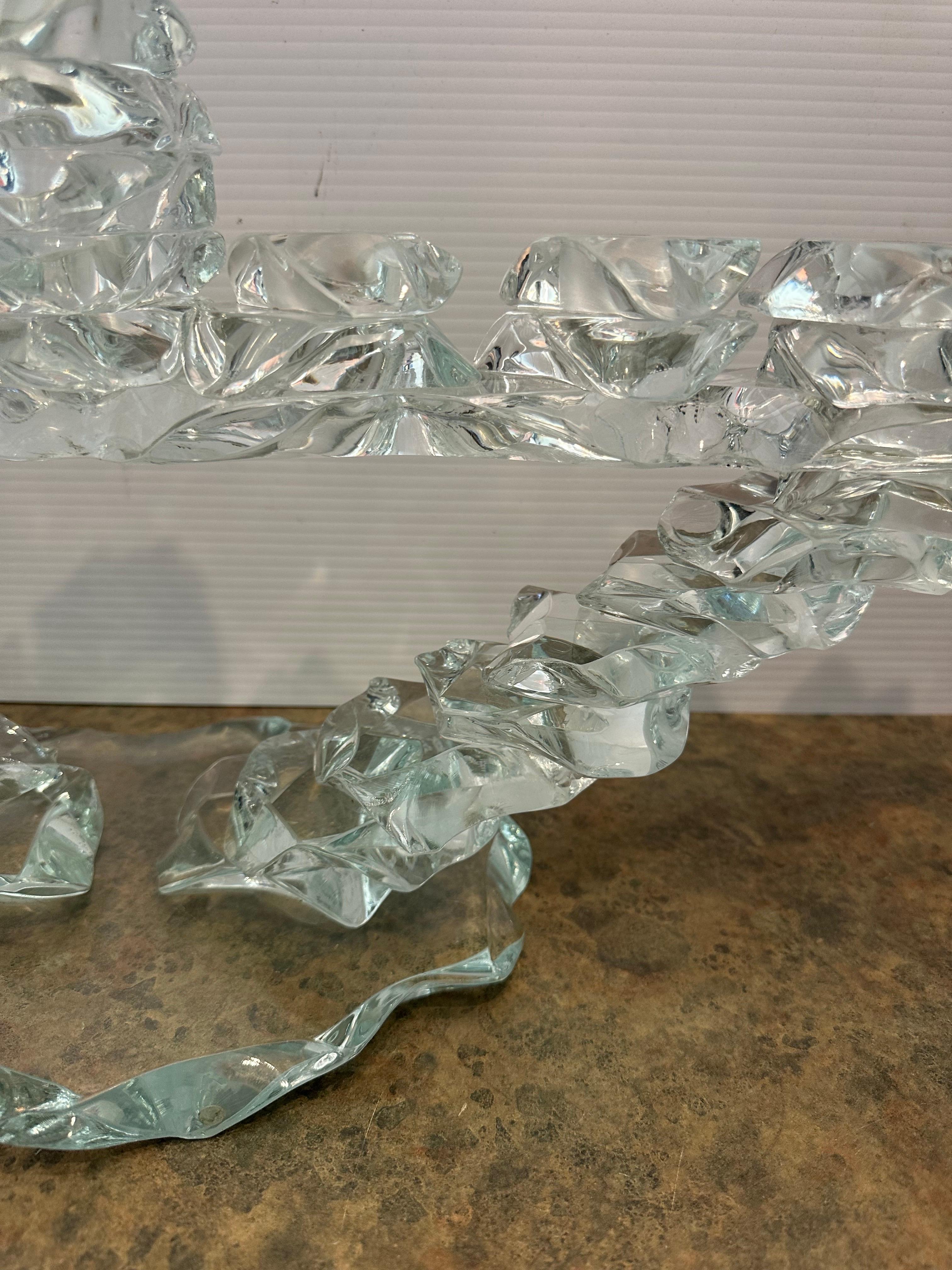 Massive Post-Modern Stacked Art Glass Menorah by Bill Meek Studio (en anglais) en vente 10