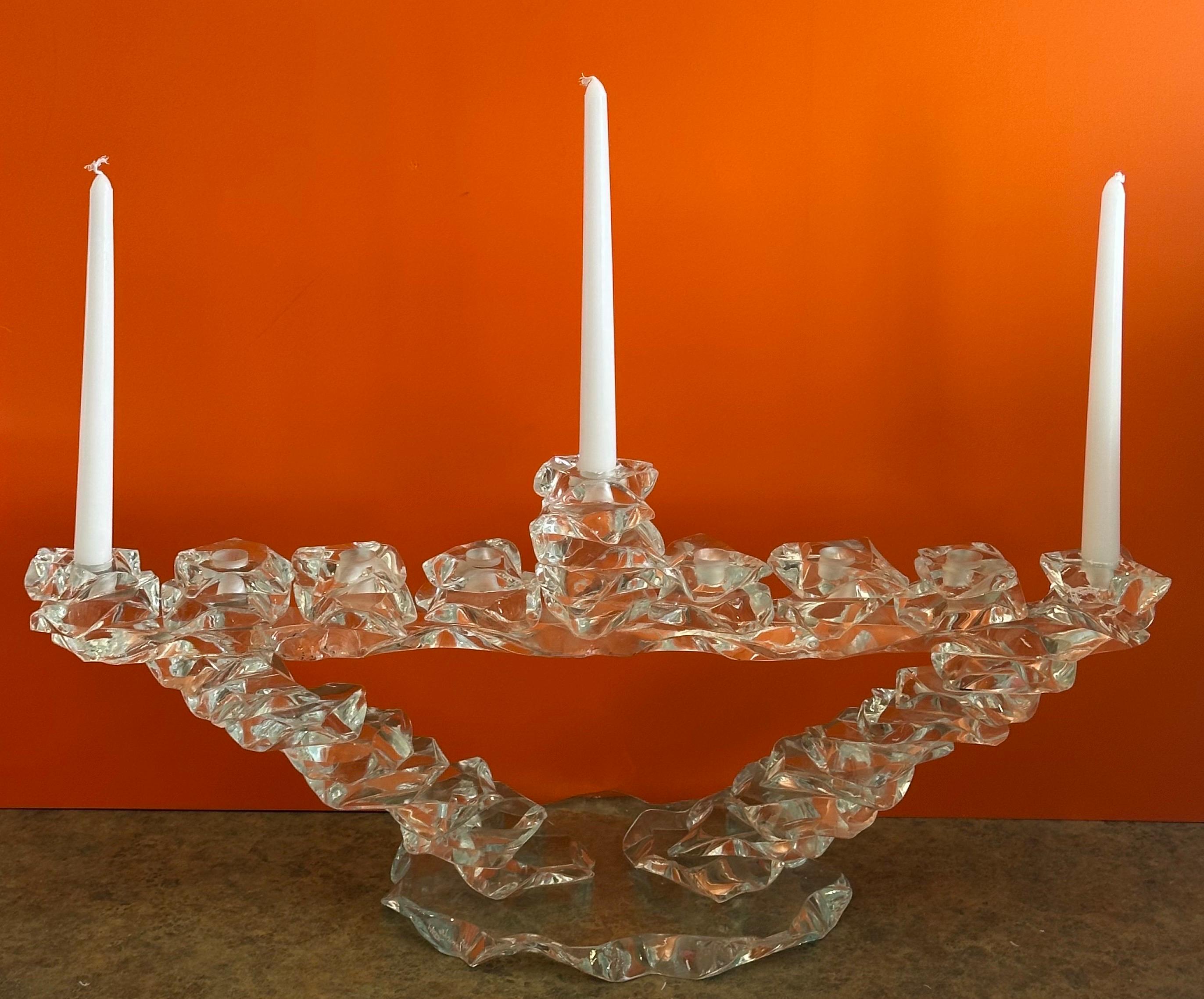 Massive Post-Modern Stacked Art Glass Menorah by Bill Meek Studio (en anglais) en vente 12