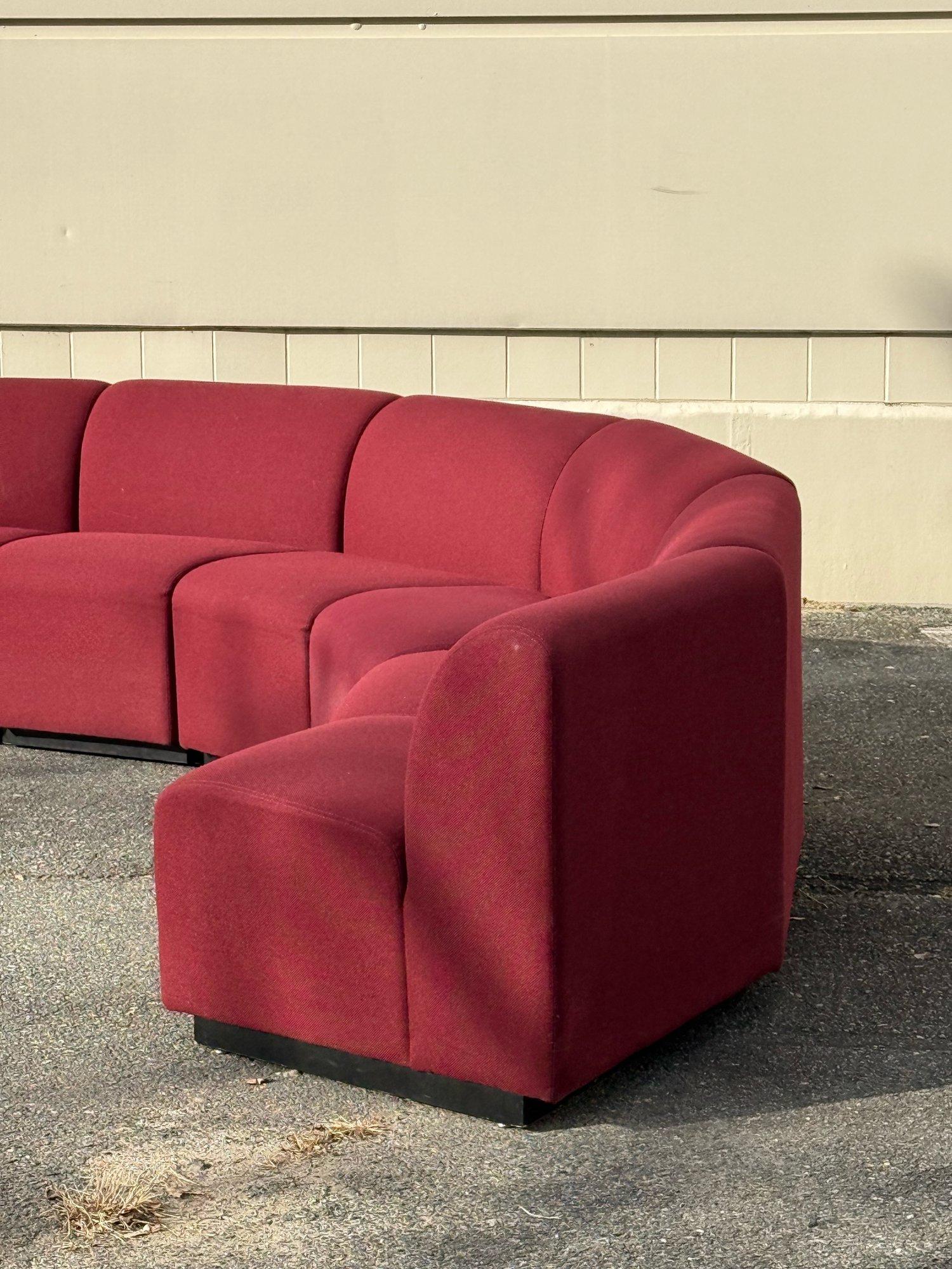 Massive Postmodern Vintage Ten-Piece Section Sofa 9