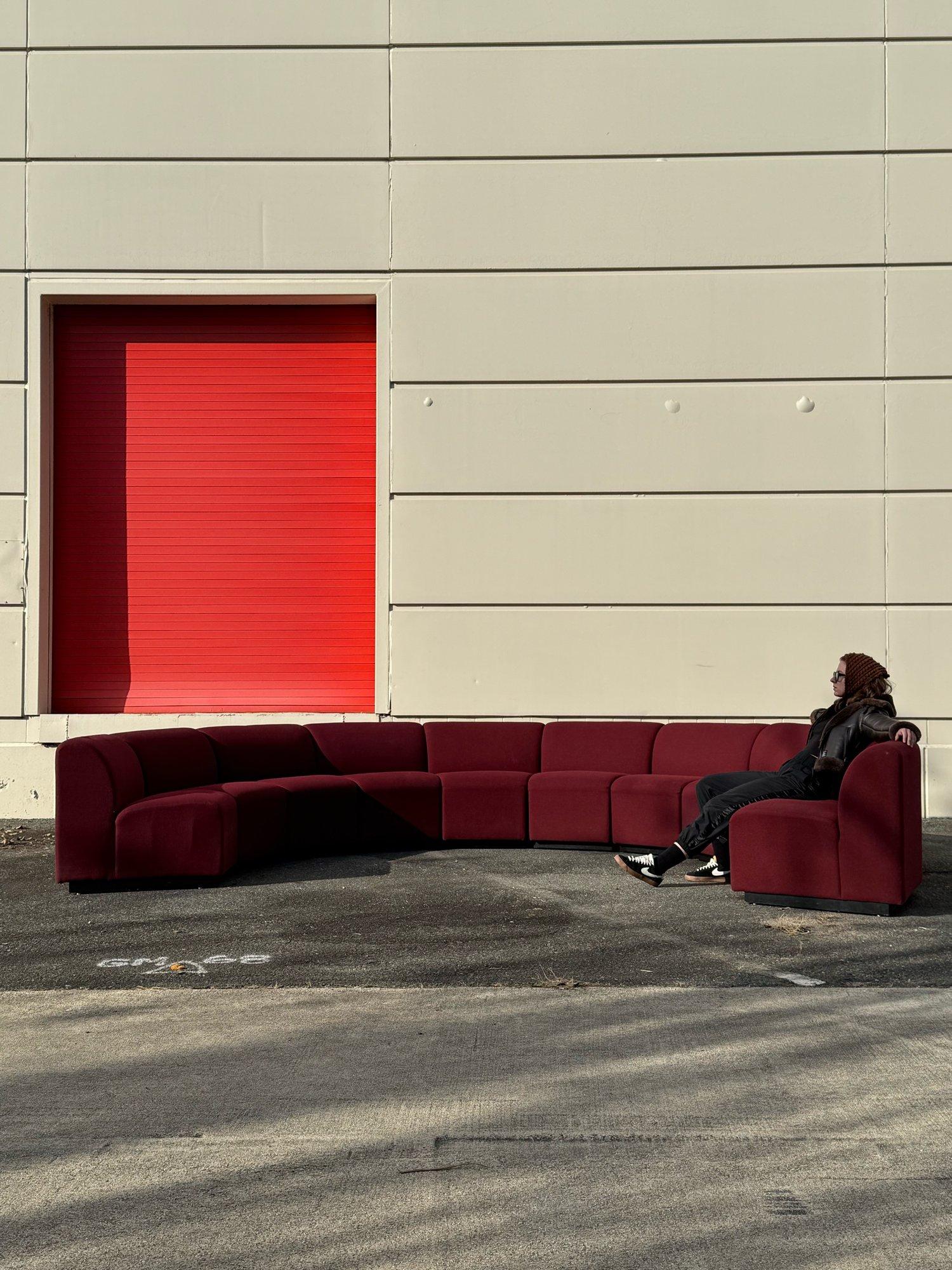 American Massive Postmodern Vintage Ten-Piece Section Sofa