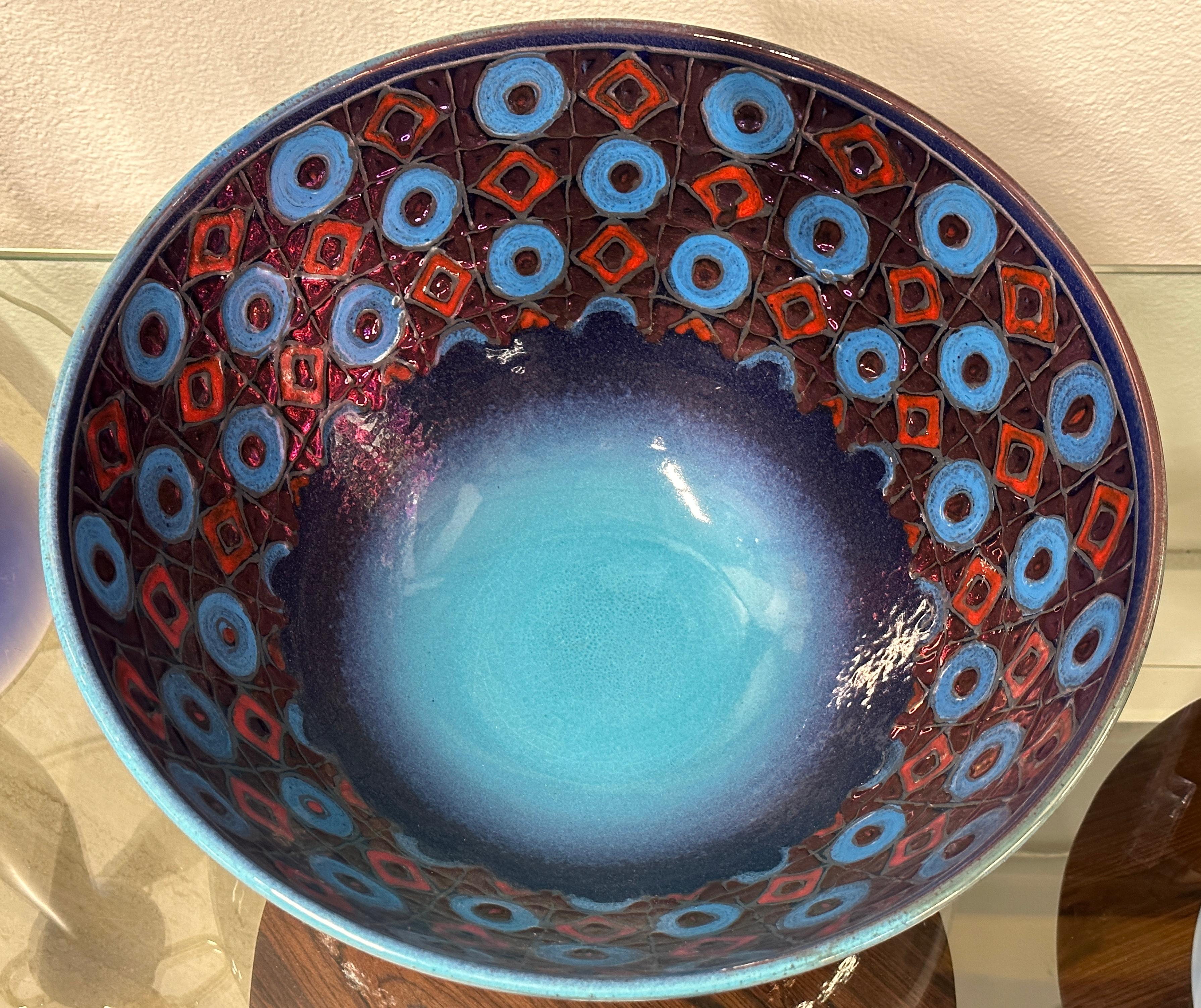 Italian Massive Pottery Bowl by Bottega Vignoli Faenza, 2014 For Sale