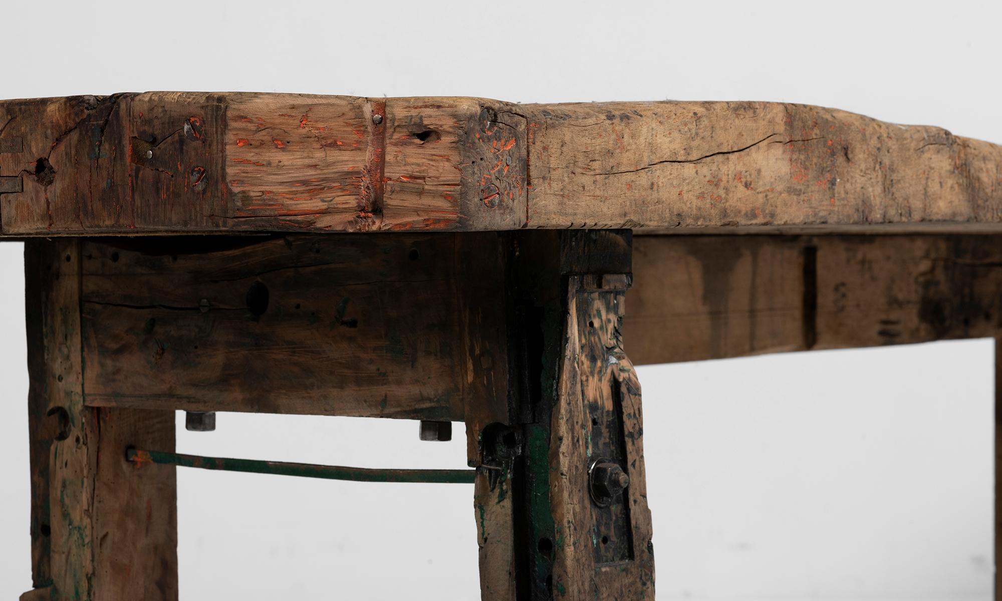 Massive Primitive Table In Good Condition In Culver City, CA