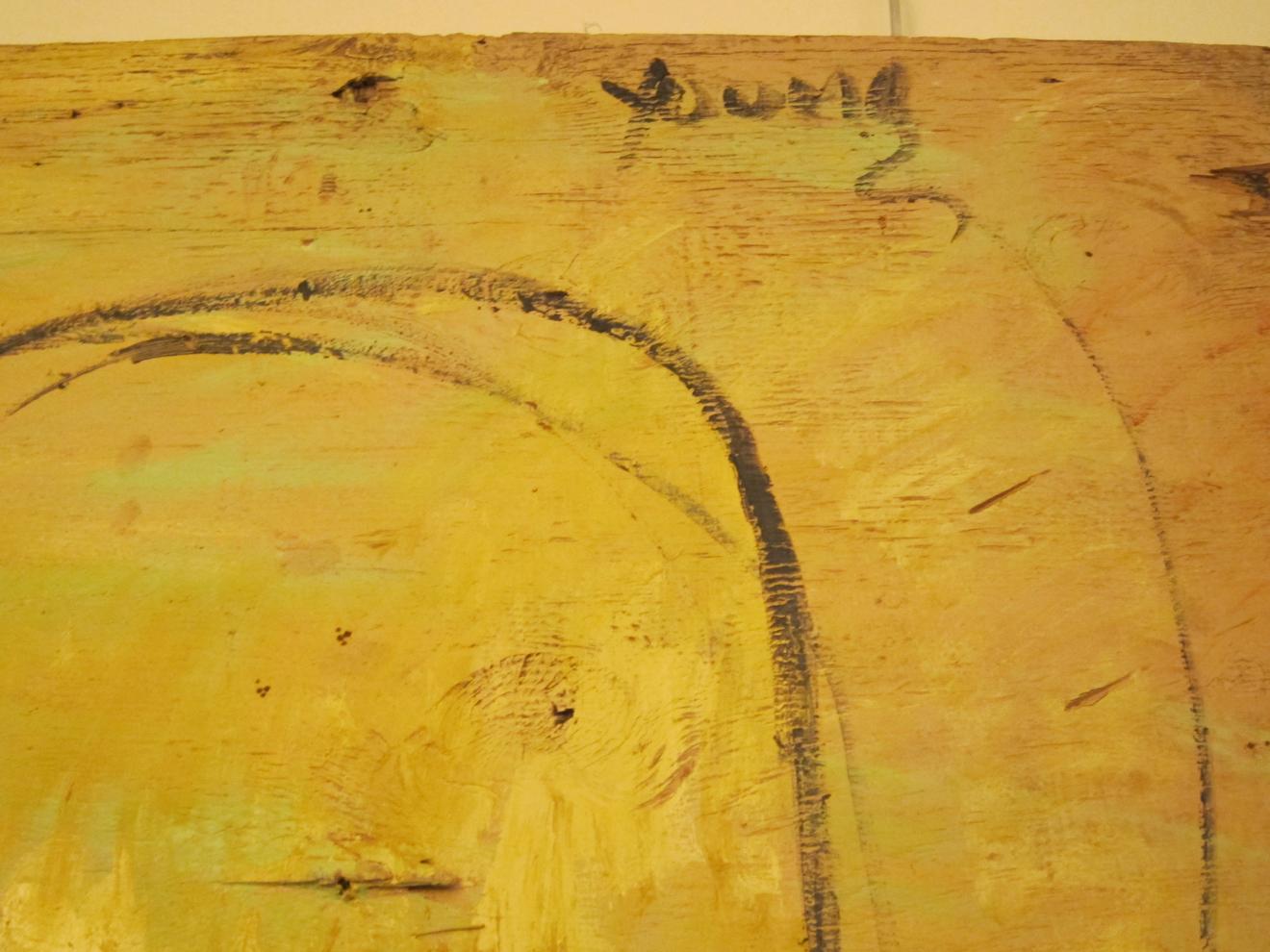 Late 20th Century Massive Purvis Young Acrylic on Plywood For Sale