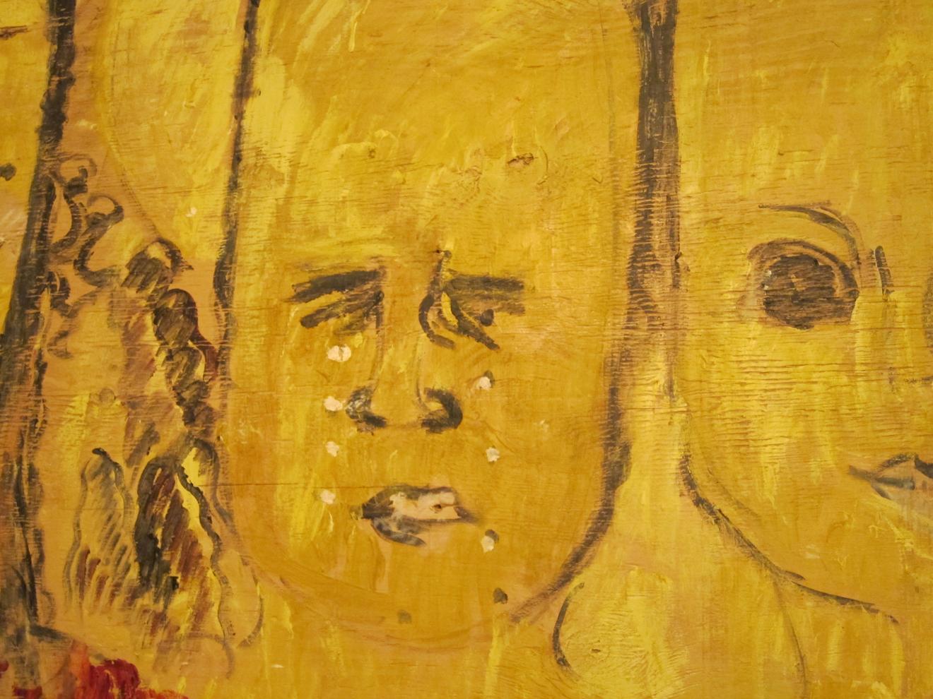 Massive Purvis Young Acrylic on Plywood For Sale 2