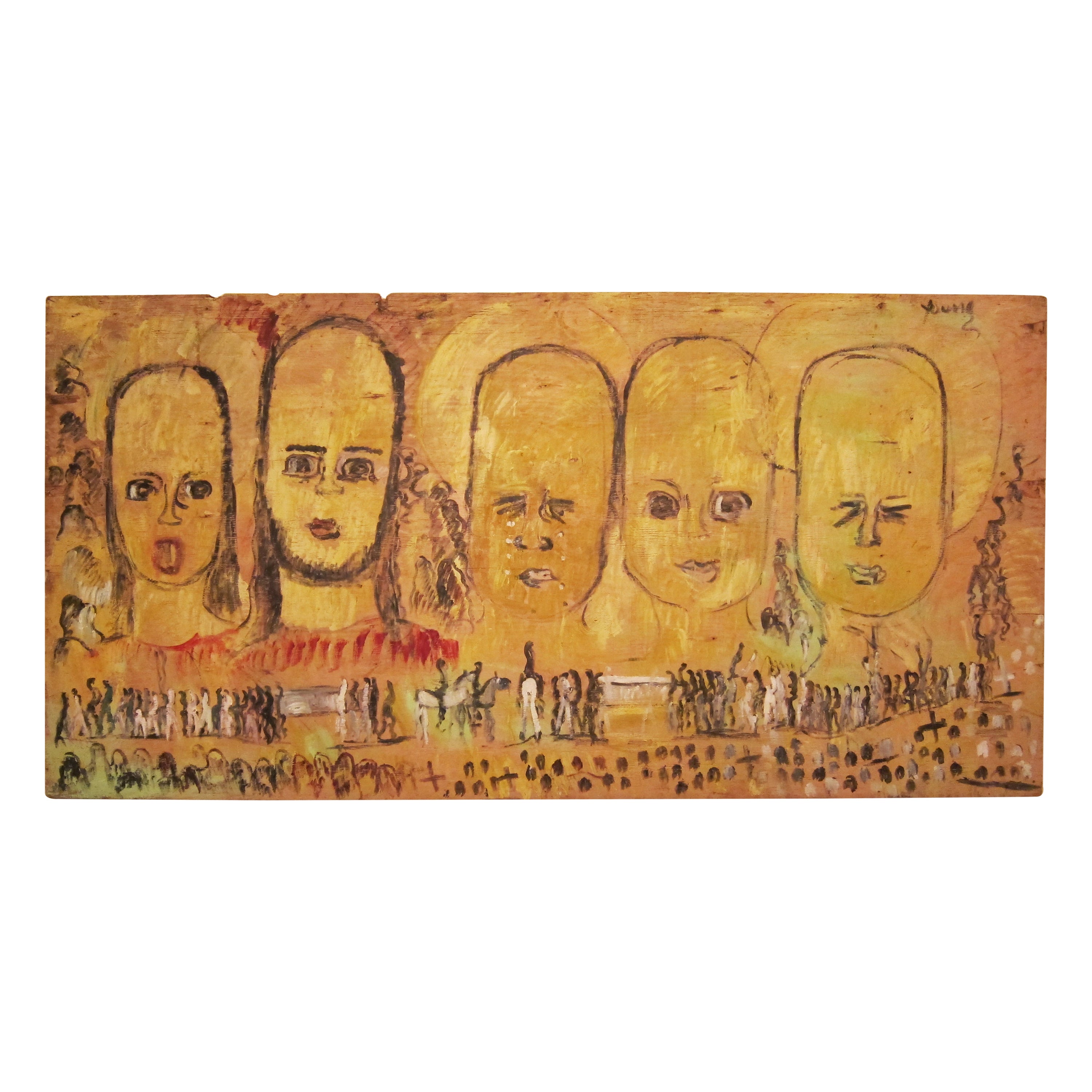 Massiv Purvis Young Acryl auf Sperrholz im Angebot