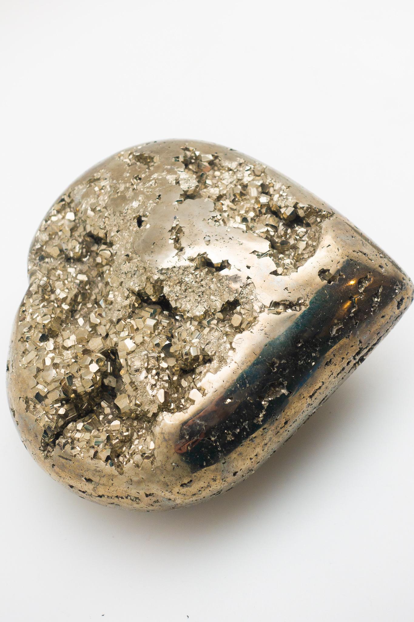 Contemporary Massive Pyrite Valentine's Day Heart