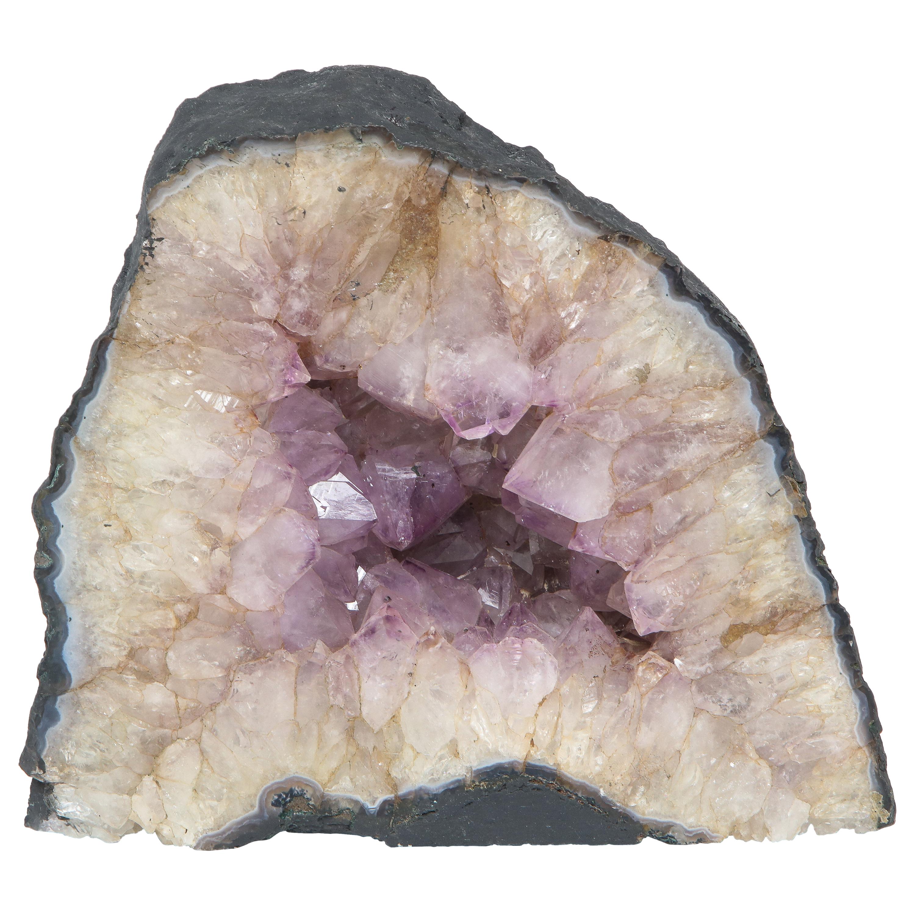 Spécimen de cristal de quartz et améthyste massive