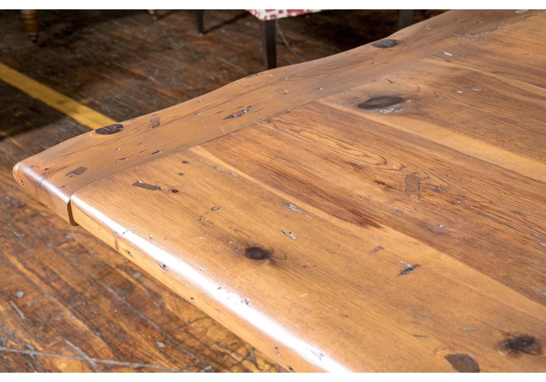 Massive Ralph Lauren Pine Trestle Table  For Sale 3