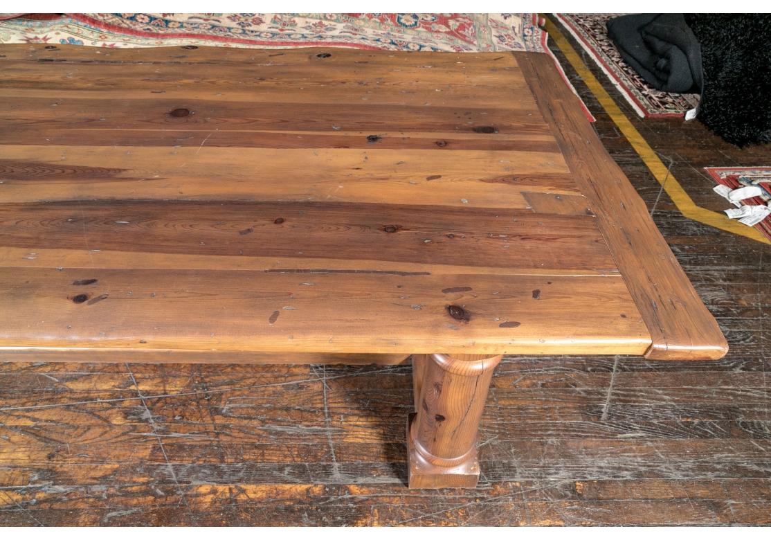 Massive Ralph Lauren Pine Trestle Table  For Sale 5