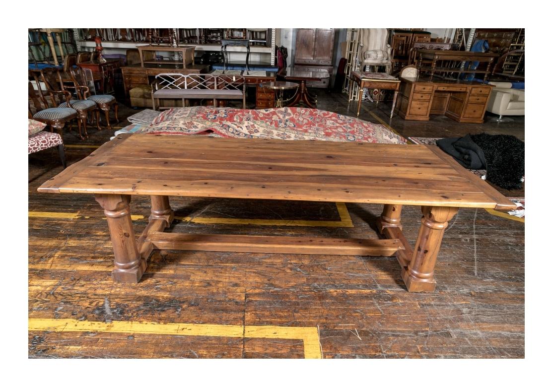 Massive Ralph Lauren Pine Trestle Table  For Sale 12
