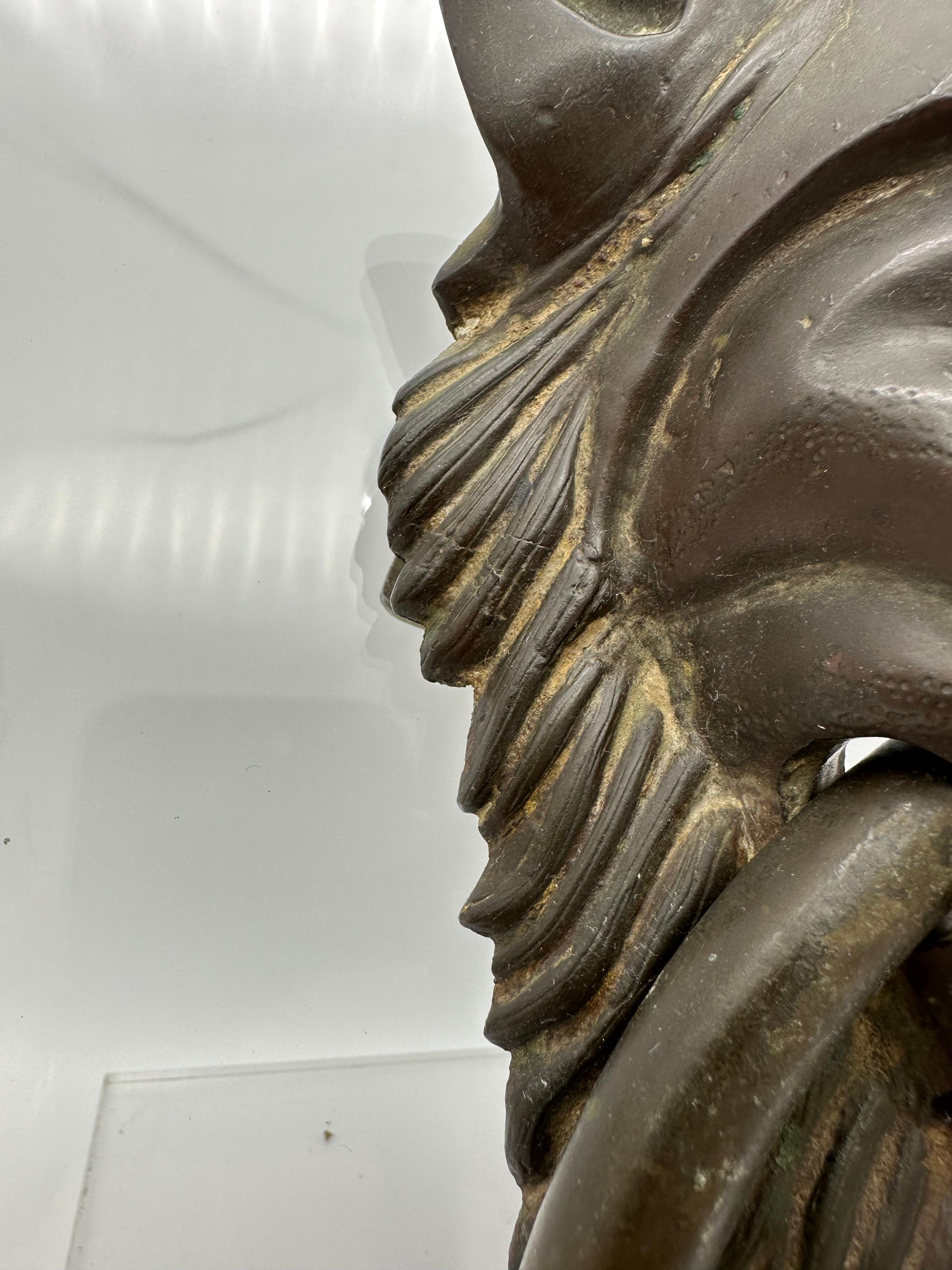 massiver, seltener süddeutscher Löwe  Türgriff aus Bronze aus Bronze, 17. Jahrhundert im Angebot 1
