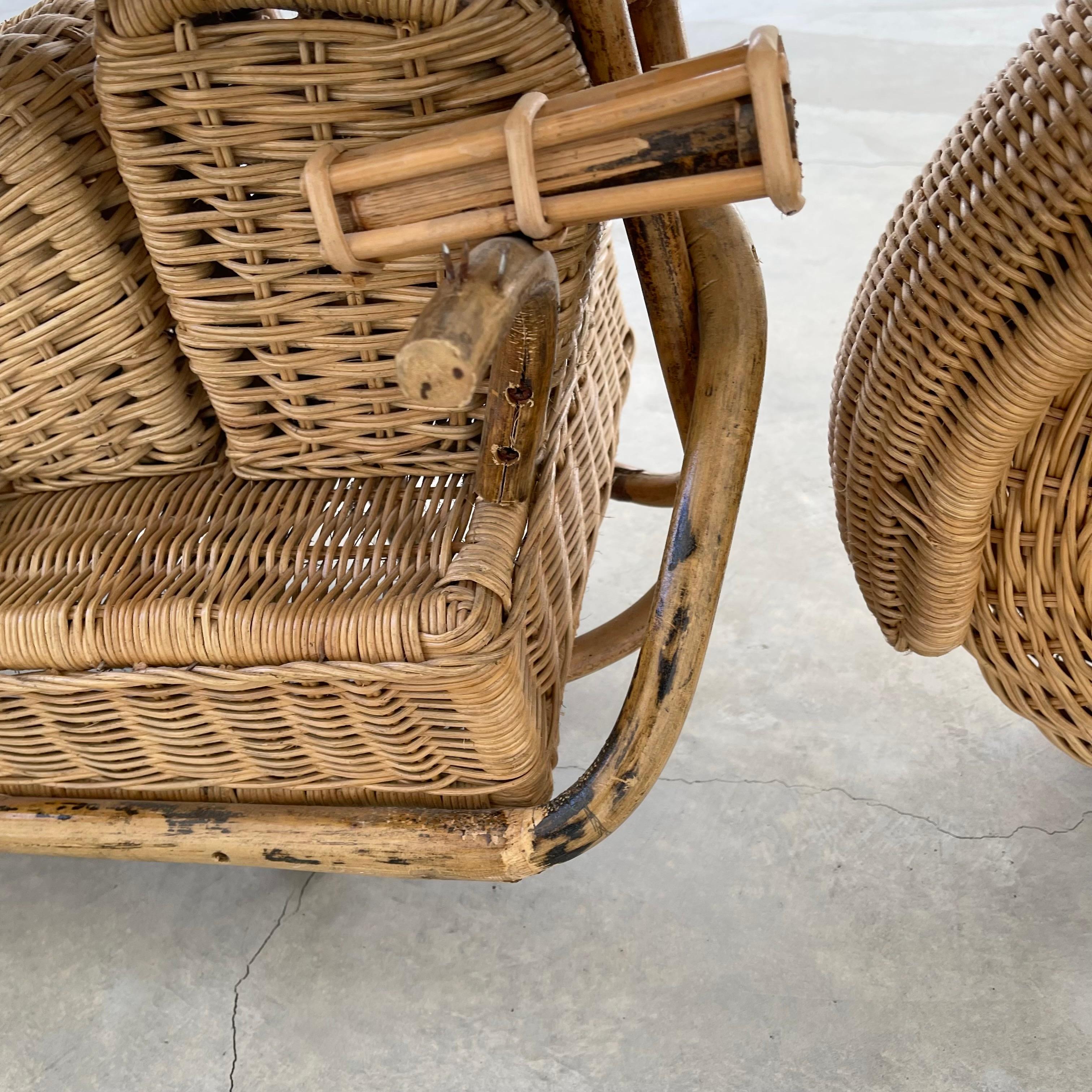 Massive Rattan, Bamboo and Wicker Harley Davidson Motorcycle For Sale 4