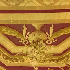 Massive Red Antique French Palace Size Aubusson Rug 19'9 x 49'