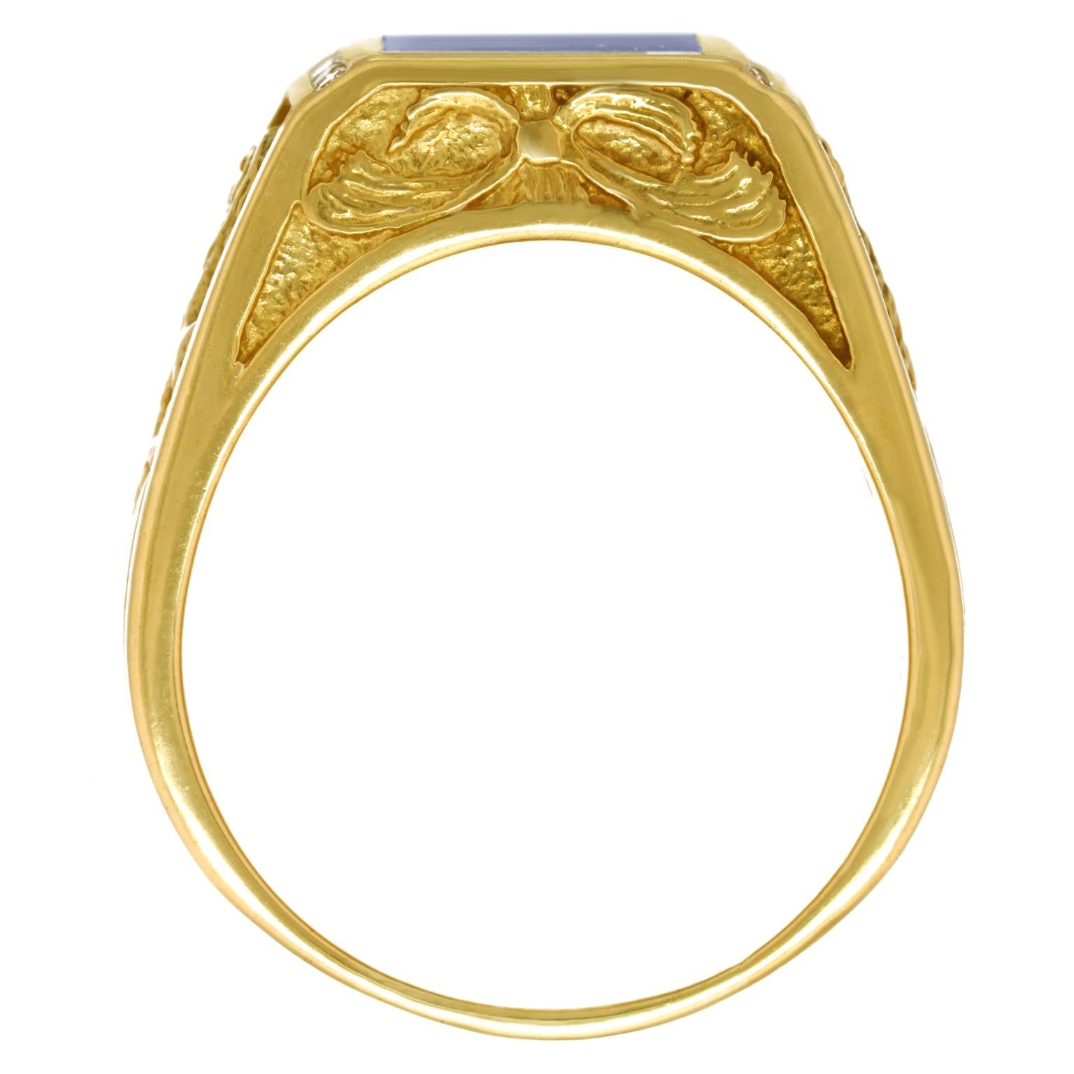 Massive Renaissance Revival Gold Ring 4