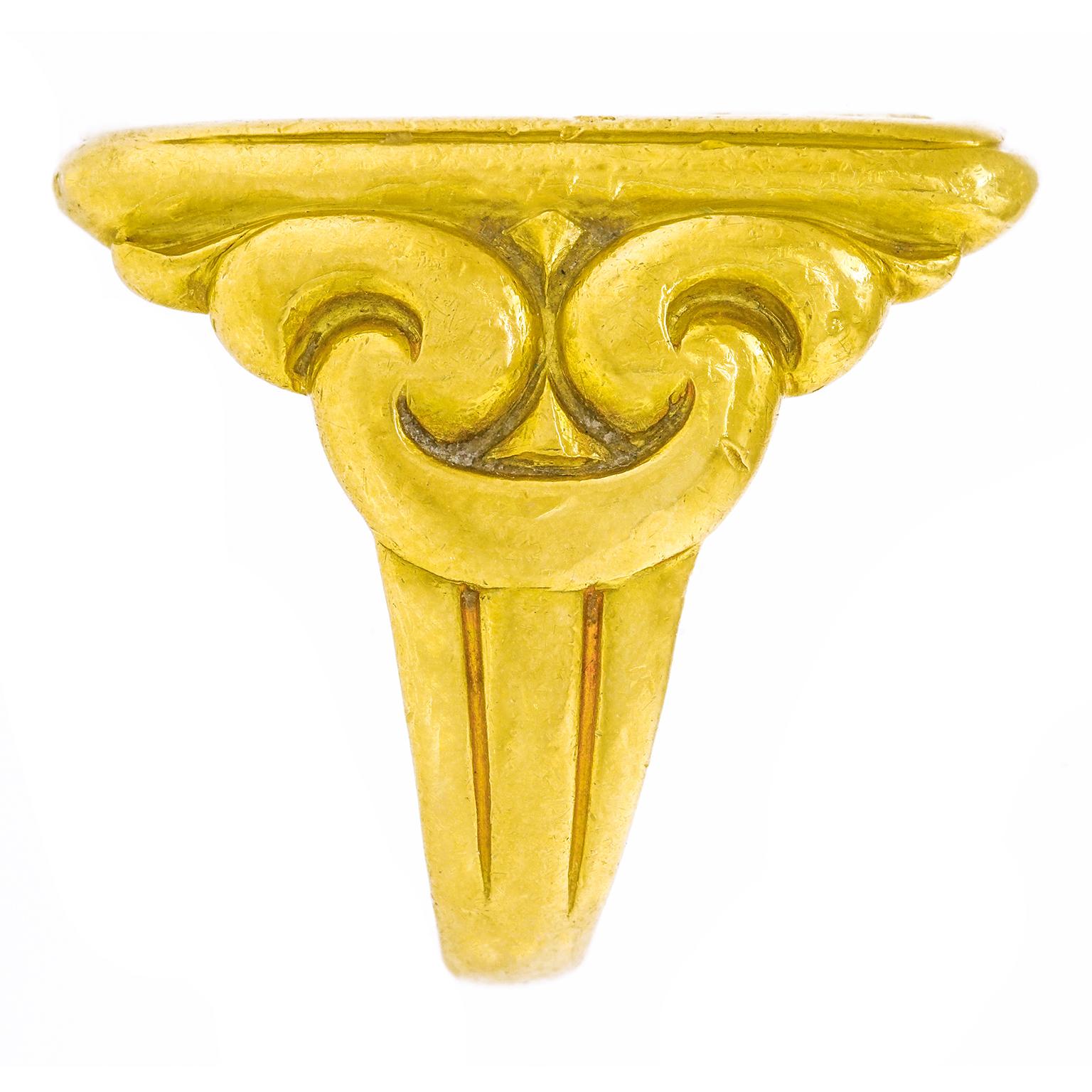 Women's or Men's Massive Renaissance Revival Signet Ring by Ponti Gennari, 1930s, Genève