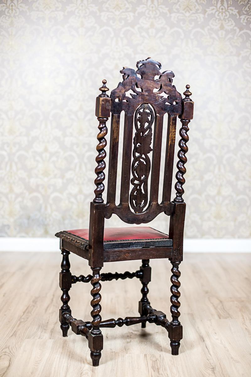 Massive, Richly Carved Chairs from the 19th Century In Good Condition For Sale In Opole, PL