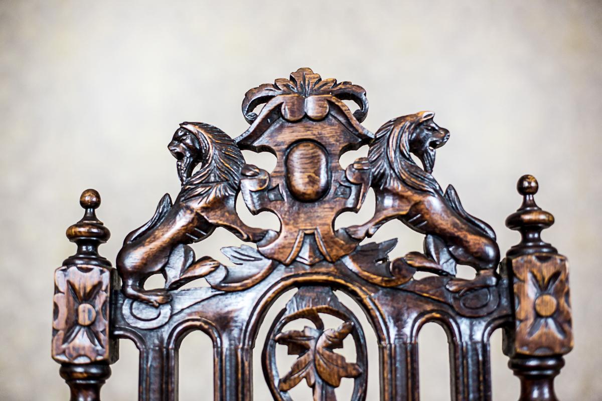 Massive, Richly Carved Chairs from the 19th Century For Sale 3