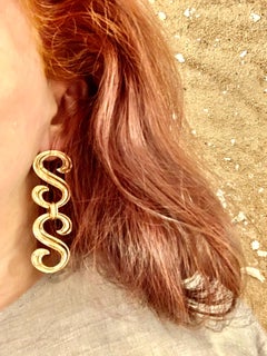 Massive Robert Wander 18K Yellow Gold Statement Necklace Earrings Suite, France