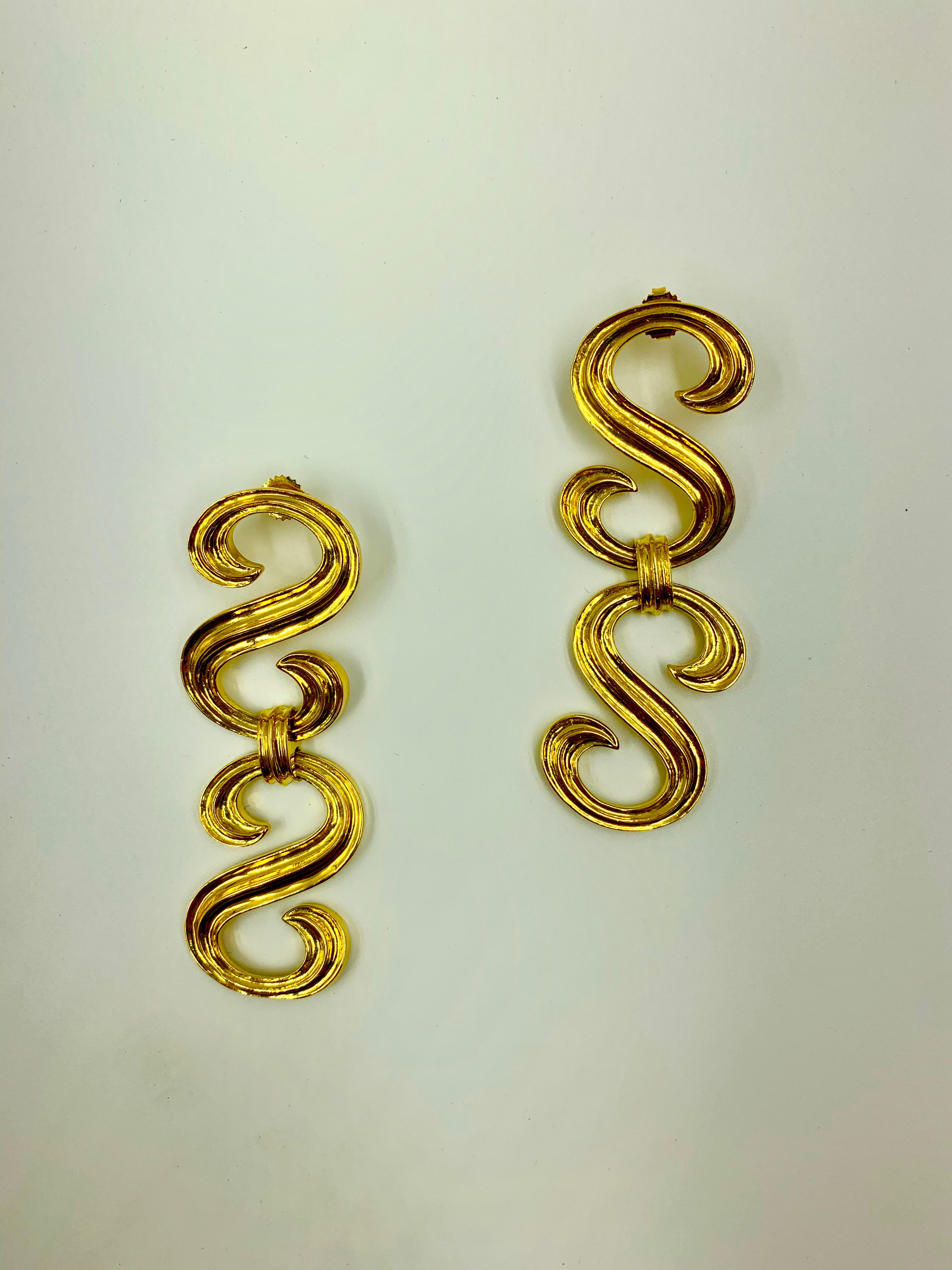 Robert Wander, ensemble colliers et boucles d'oreilles fantaisie en or jaune 18 carats, France Unisexe en vente