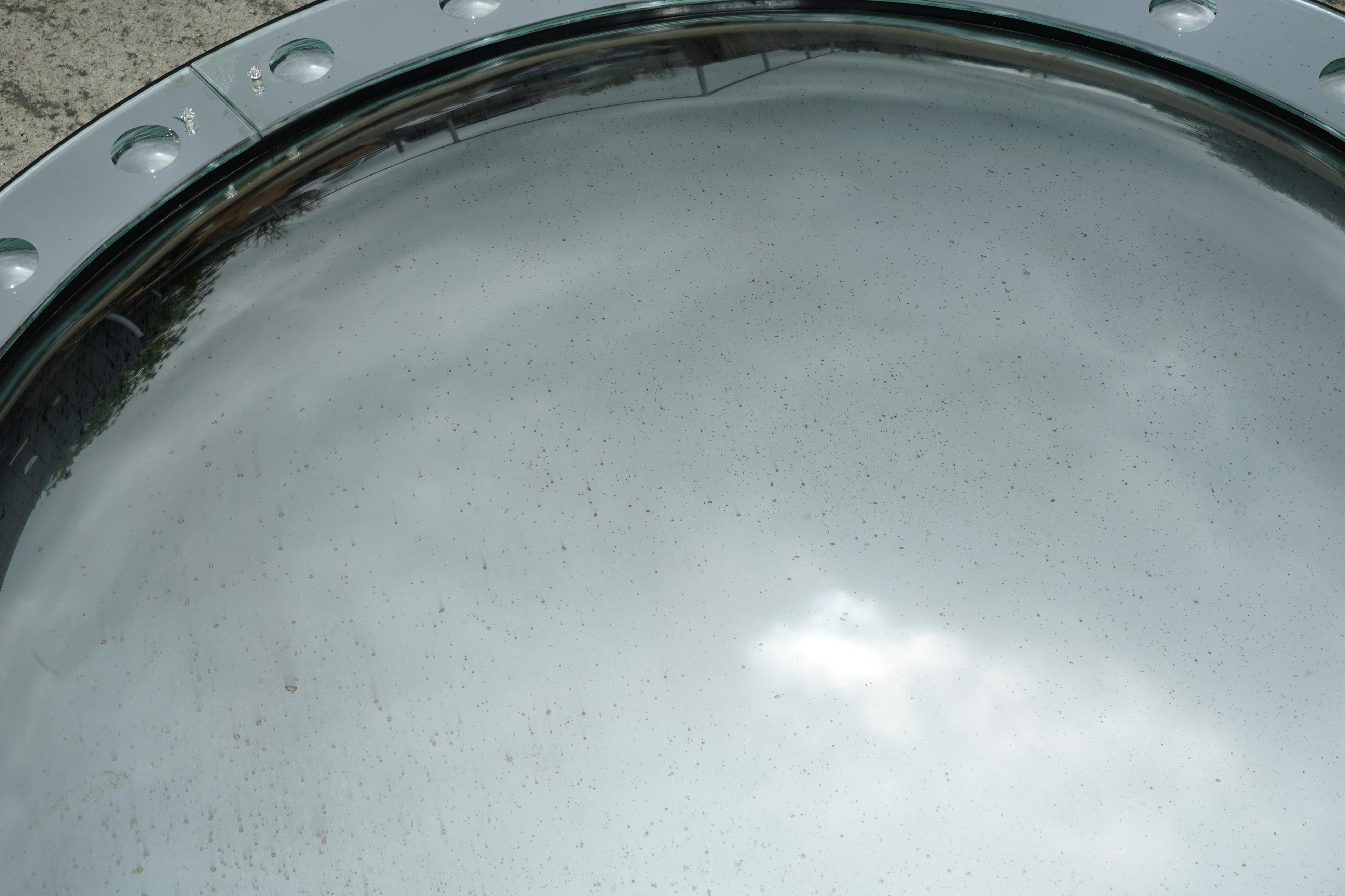 MASSIVE ROUND 136CM TALL CONVEX GLASS SORcerERS MiRROR BUTLERS WALL MIRROR Bon état - En vente à West Sussex, Pulborough