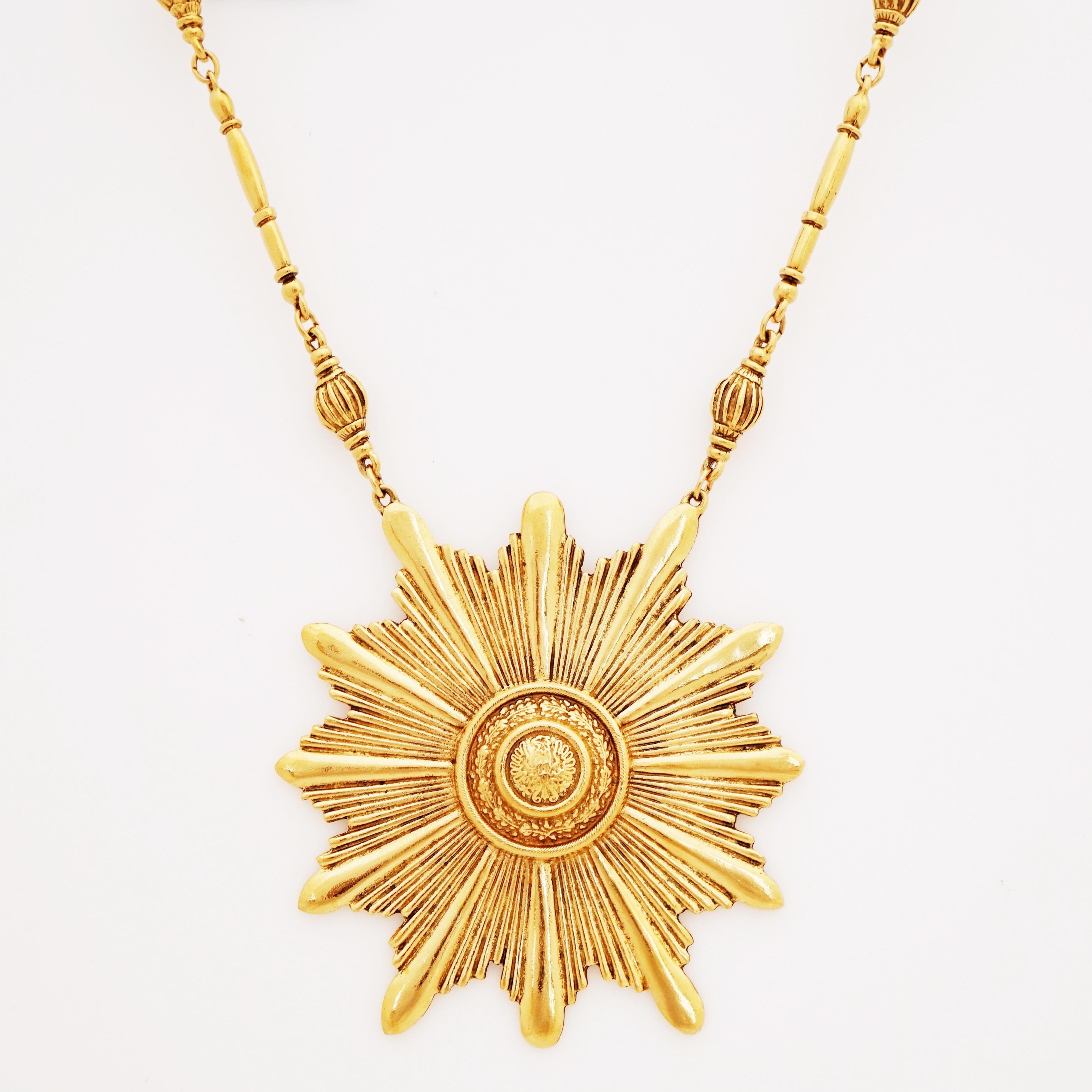 gold sunburst necklace