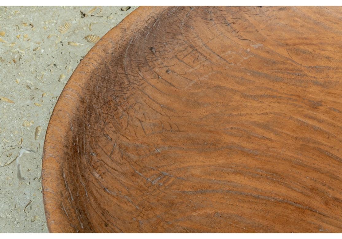 Massive Rustic Antique Wooden Dough Bowl 2