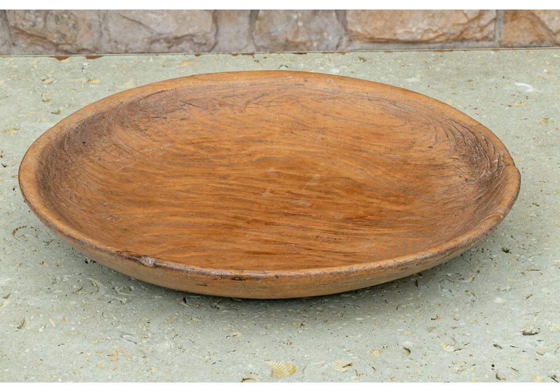 Massive Rustic Antique Wooden Dough Bowl 4