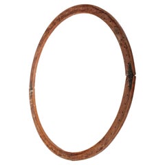 Early 20th Century Massive Rustic Oak Circle with Hinges