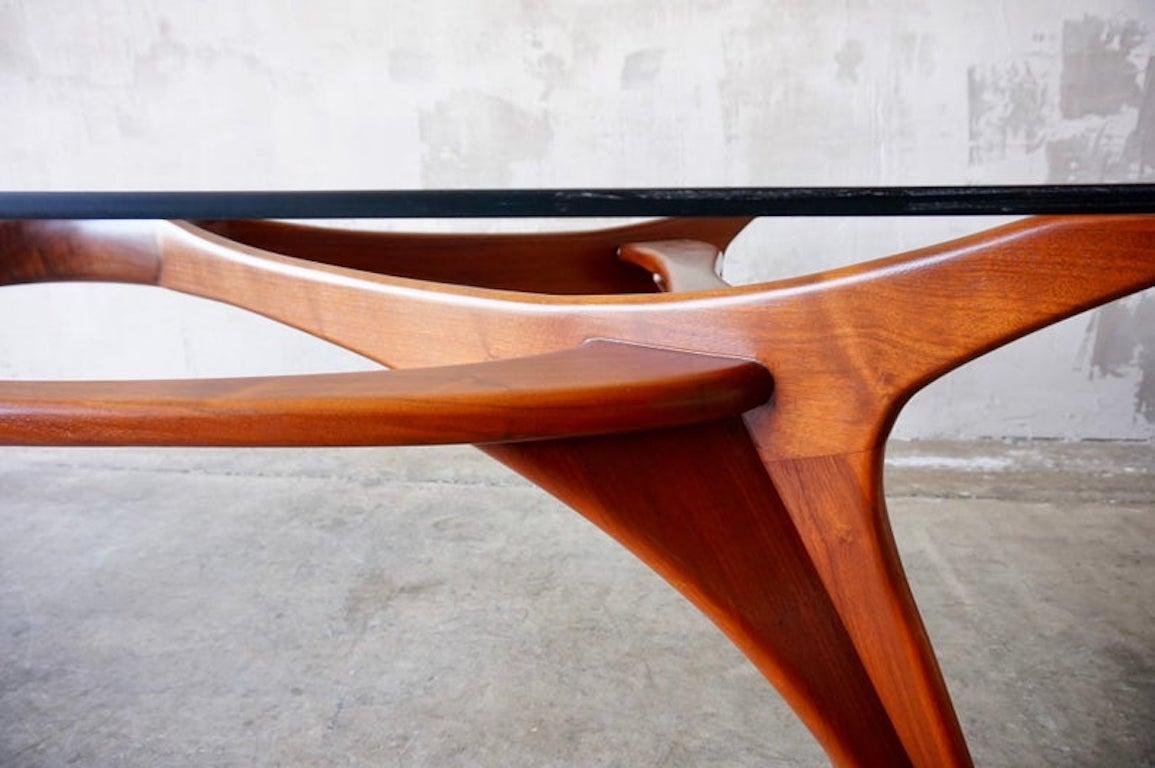 Massive Sculpted Walnut Adrian Pearsall Dining or Conference Table 2