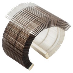Massive Sculptural Asymmetric Plexiglass Lucite Cuff Bangle Bracelet